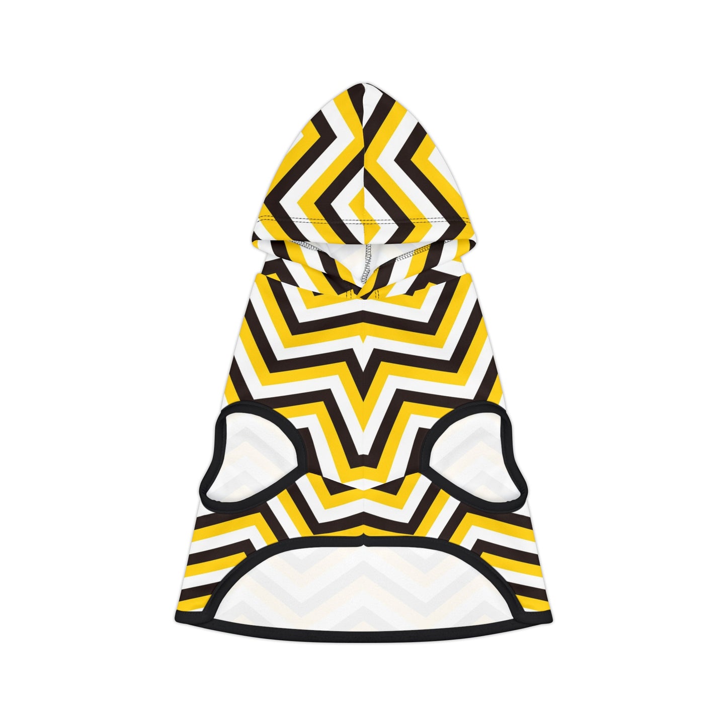 Black & Yellow Abstract Pattern Dog Hoodie