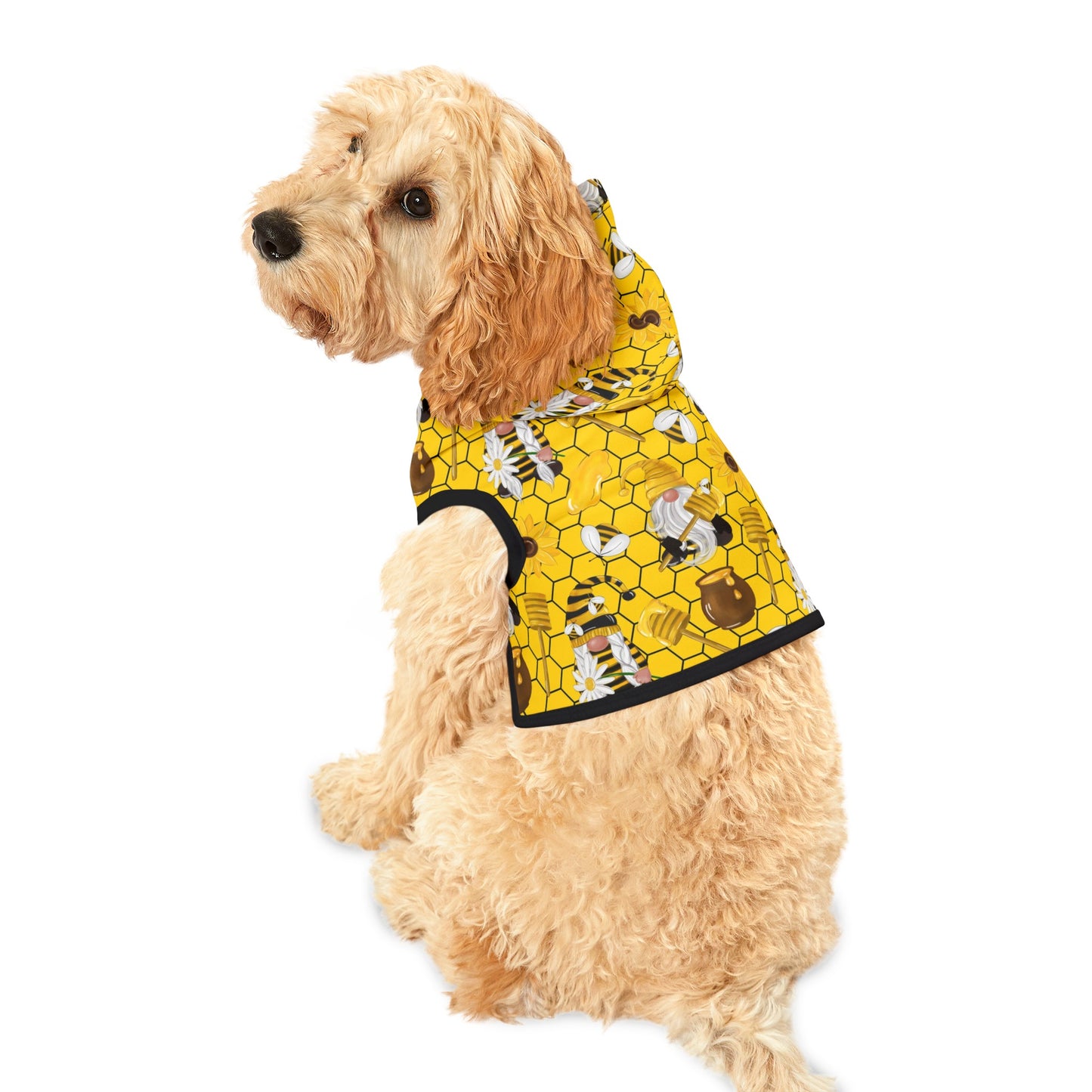 Bees, Honey & Gnomes Dog Hoodie