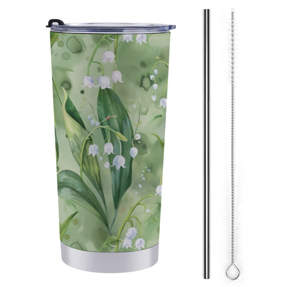 lily of the Valley Travel Mug, Lily of the Valley Birth Month Travel Mug, Birth Month travel Mug, May Birth Month, Travel Coffee Mug 20 Oz