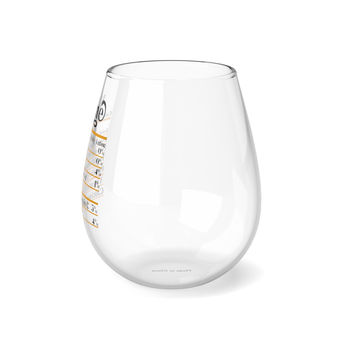 Wine Calories Stemless Wine Glass, 11.75oz