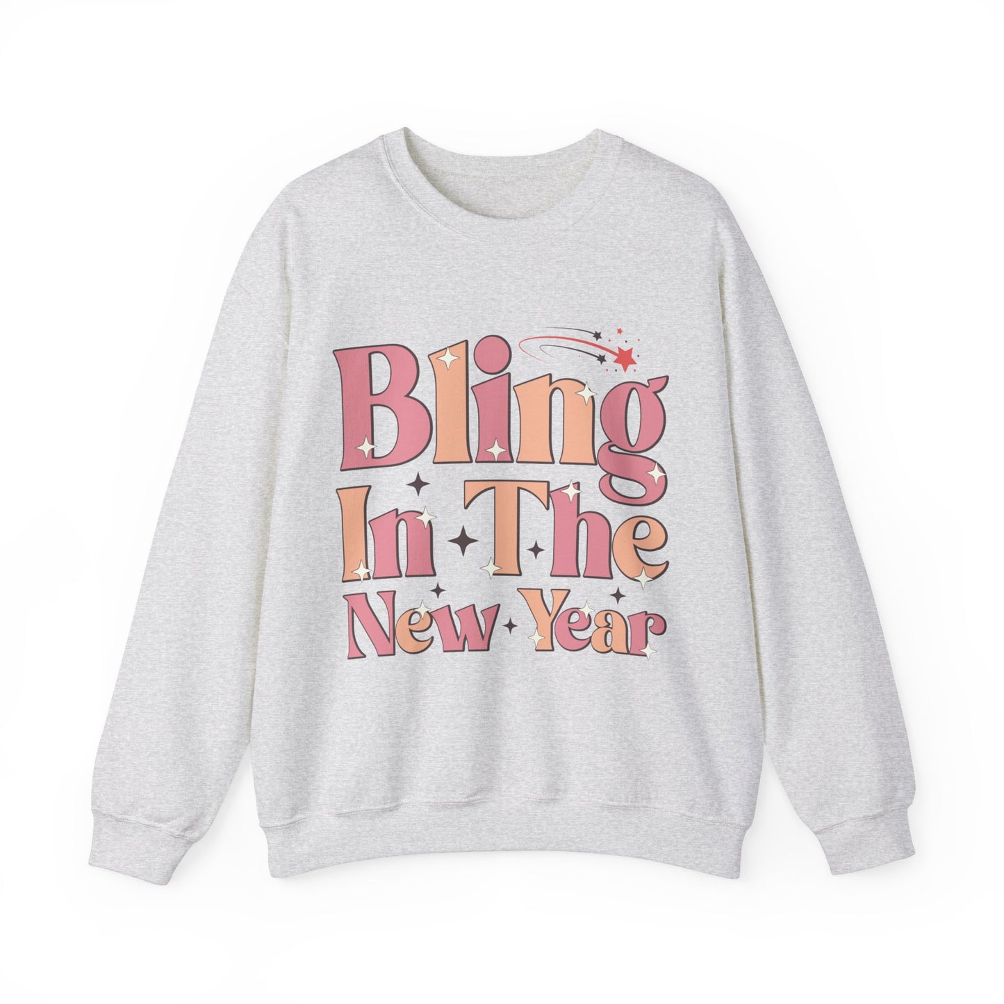 Happy New Year Sweatshirt, Retro New Year Shirt, 2025 Sweatshirt, New Year's Eve Shirt, Holiday Apparel, Trendy New Year 2025 Crewneck, Bling in the New Year