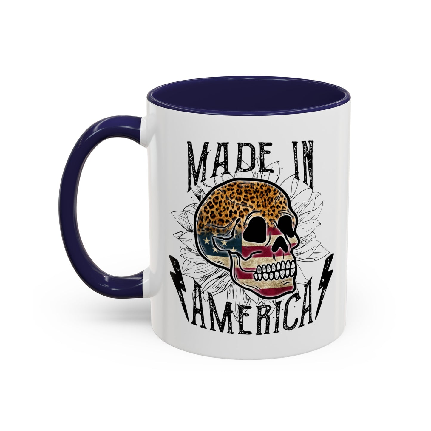 Made In America Skull Accent Coffee Mug, 11oz