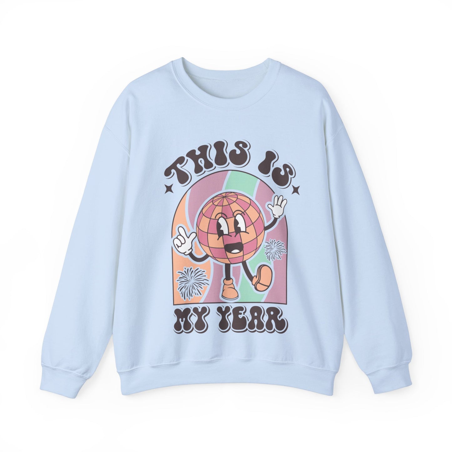 Happy New Year Sweatshirt, Retro New Year Shirt, 2025 Sweatshirt, New Year's Eve Shirt, Holiday Apparel, Trendy New Year 2025 Crewneck, This is My Year
