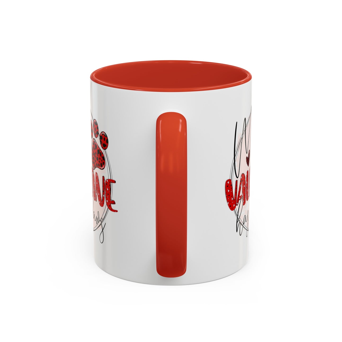 My Valentine Has Paws Accent Coffee Mug, 11oz