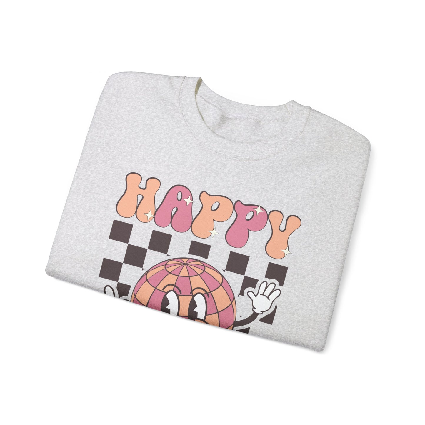 Happy New Year Sweatshirt, Retro New Year Shirt, 2025 Sweatshirt, New Year's Eve Shirt, Holiday Apparel, Trendy New Year 2025 Crewneck