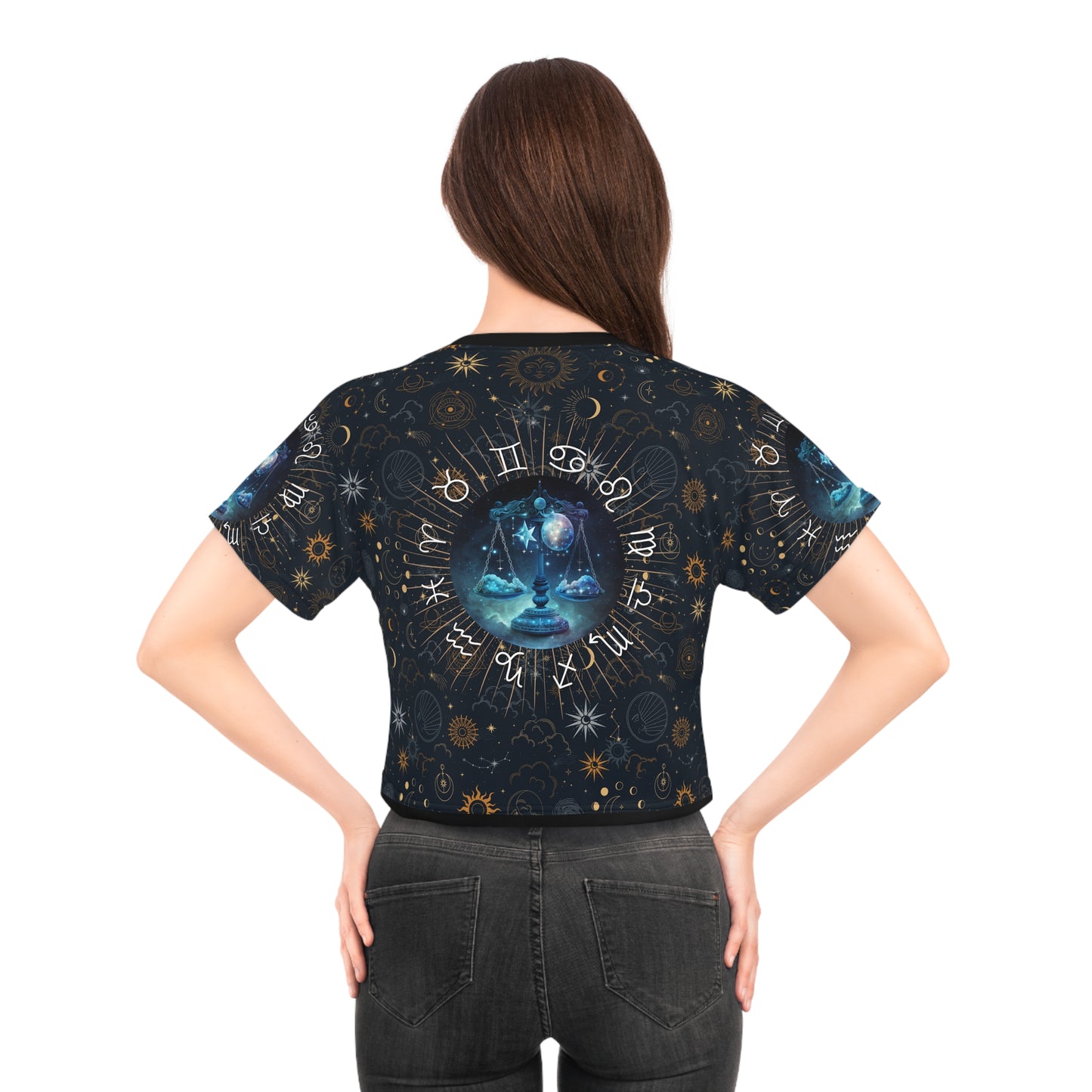 Libra women's crop top, Libra activewear, Libra Zodiac Sign, Libra Astrological, Libra Gift, Libra zodiac tee, Crop Tee, zodiac crop