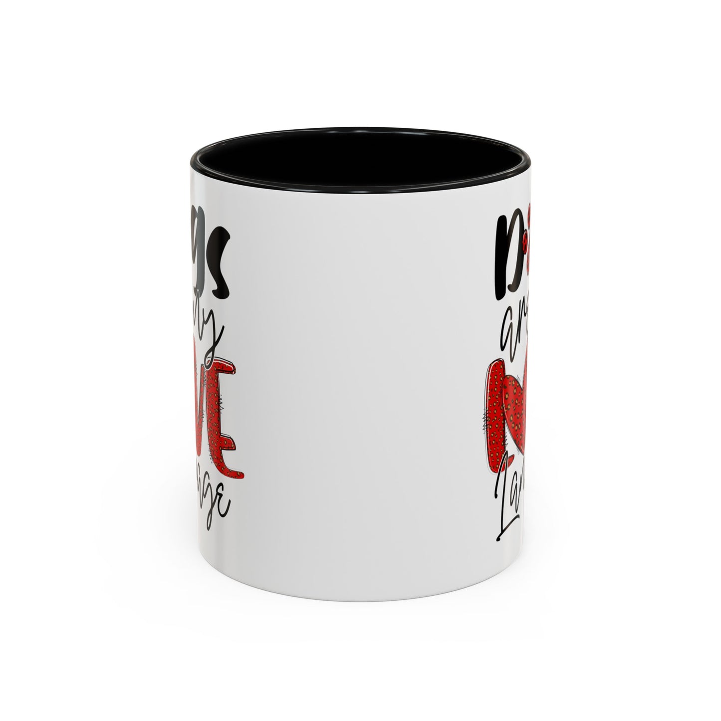 Dogs Are My Love Language Accent Coffee Mug, 11oz