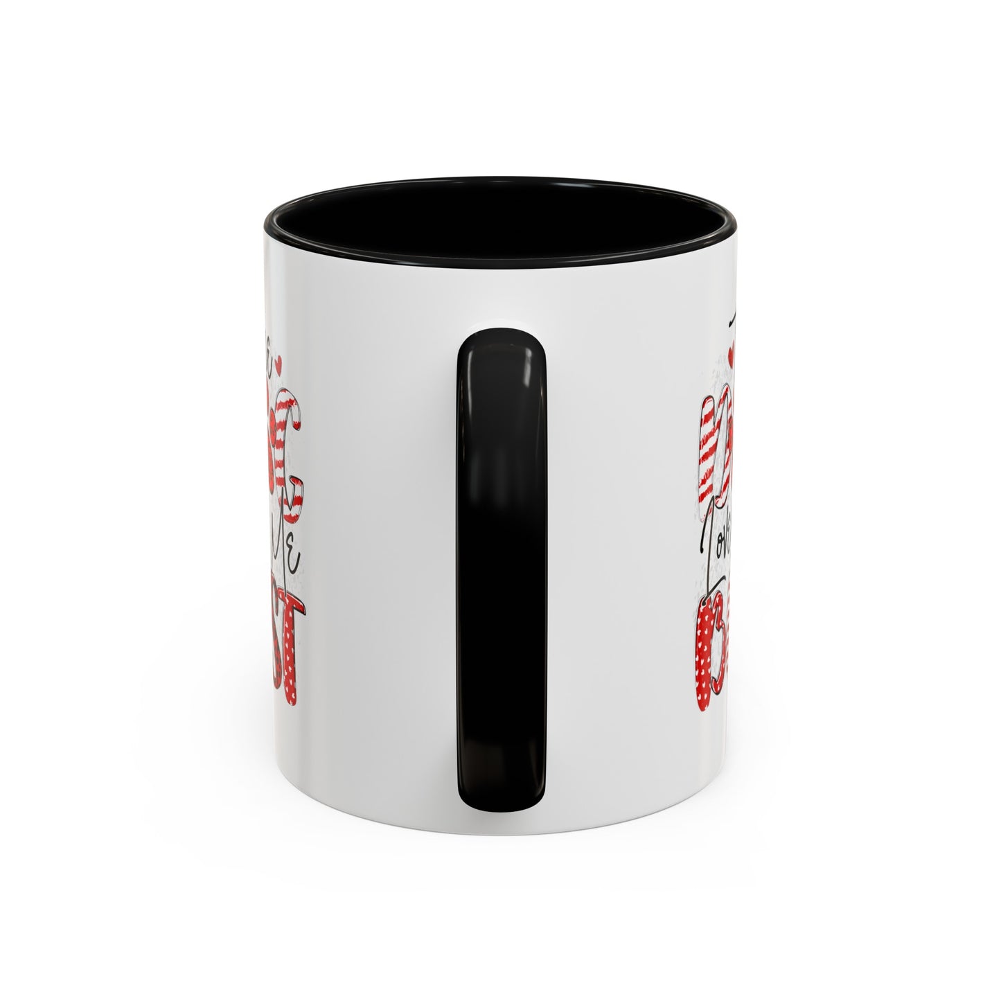 The Dog Love Me Best Valentines Day Accent Coffee Mug, 11oz