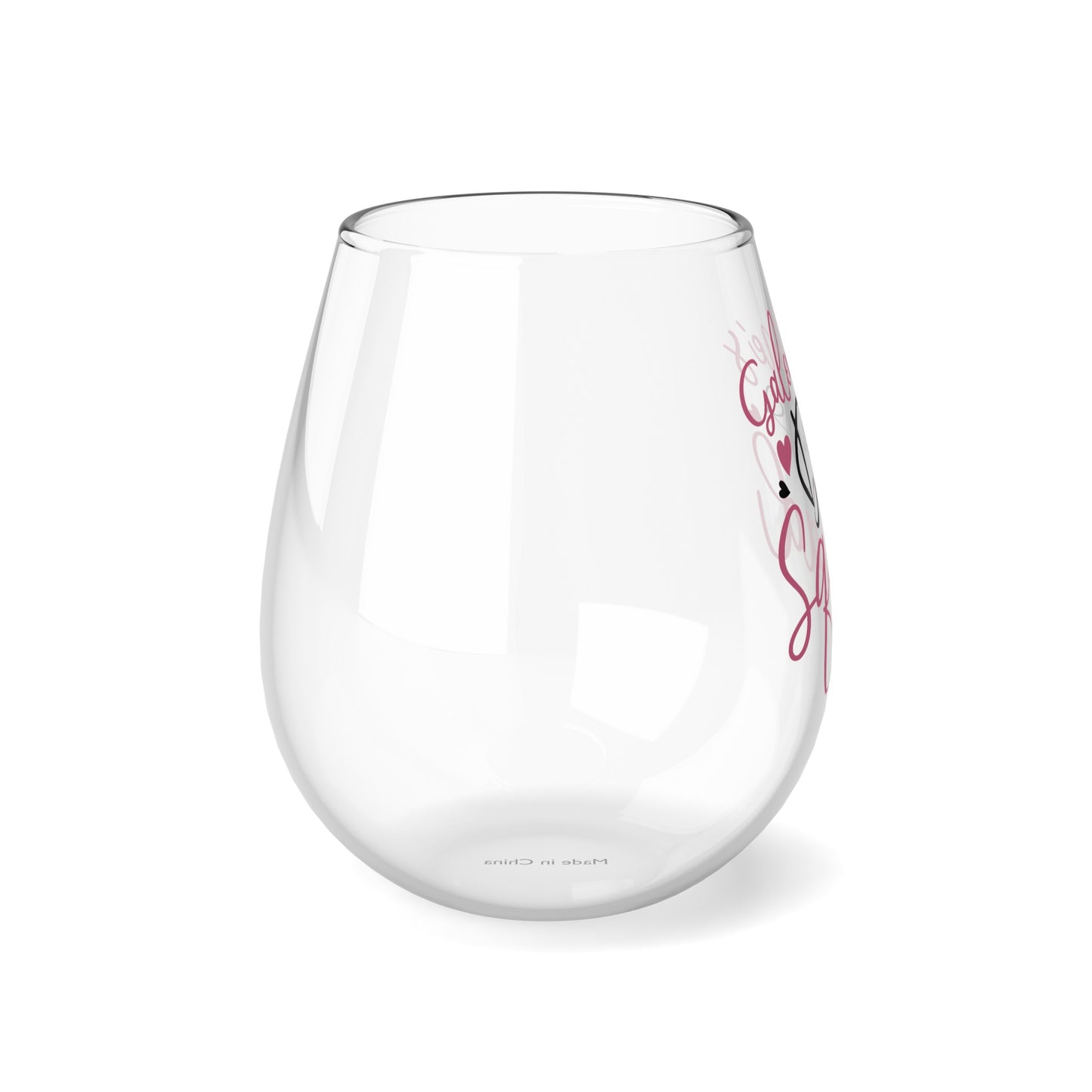 Galentine's Day Squad Stemless Wine Glass, 11.75oz