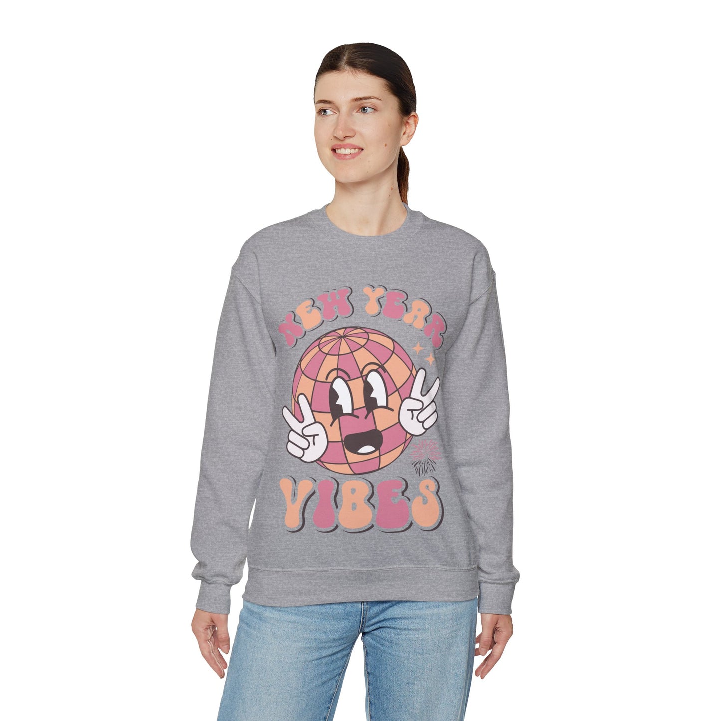 Happy New Year Sweatshirt, Retro New Year Shirt, 2025 Sweatshirt, New Year's Eve Shirt, Holiday Apparel, Trendy New Year 2025 Crewneck, New Year Vibes