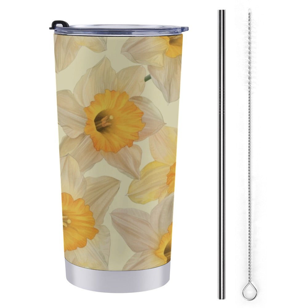 Daffodil Travel Mug, Daffodil Birth Month Travel Mug, Birth Month travel Mug, March Birth Month, Travel Coffee Mug 20 Oz