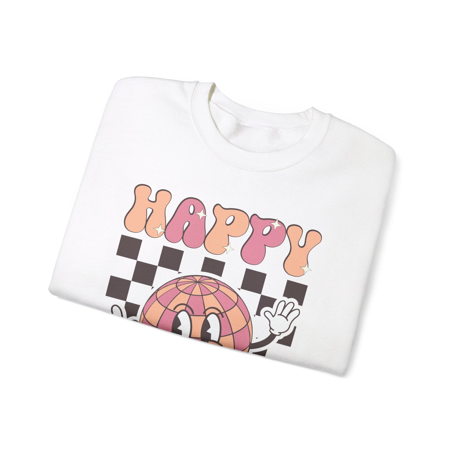 Happy New Year Sweatshirt, Retro New Year Shirt, 2025 Sweatshirt, New Year's Eve Shirt, Holiday Apparel, Trendy New Year 2025 Crewneck