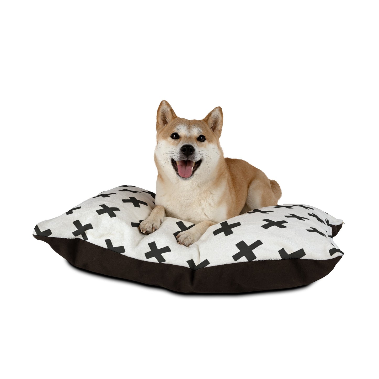 Black & White Crosses Dog Bed