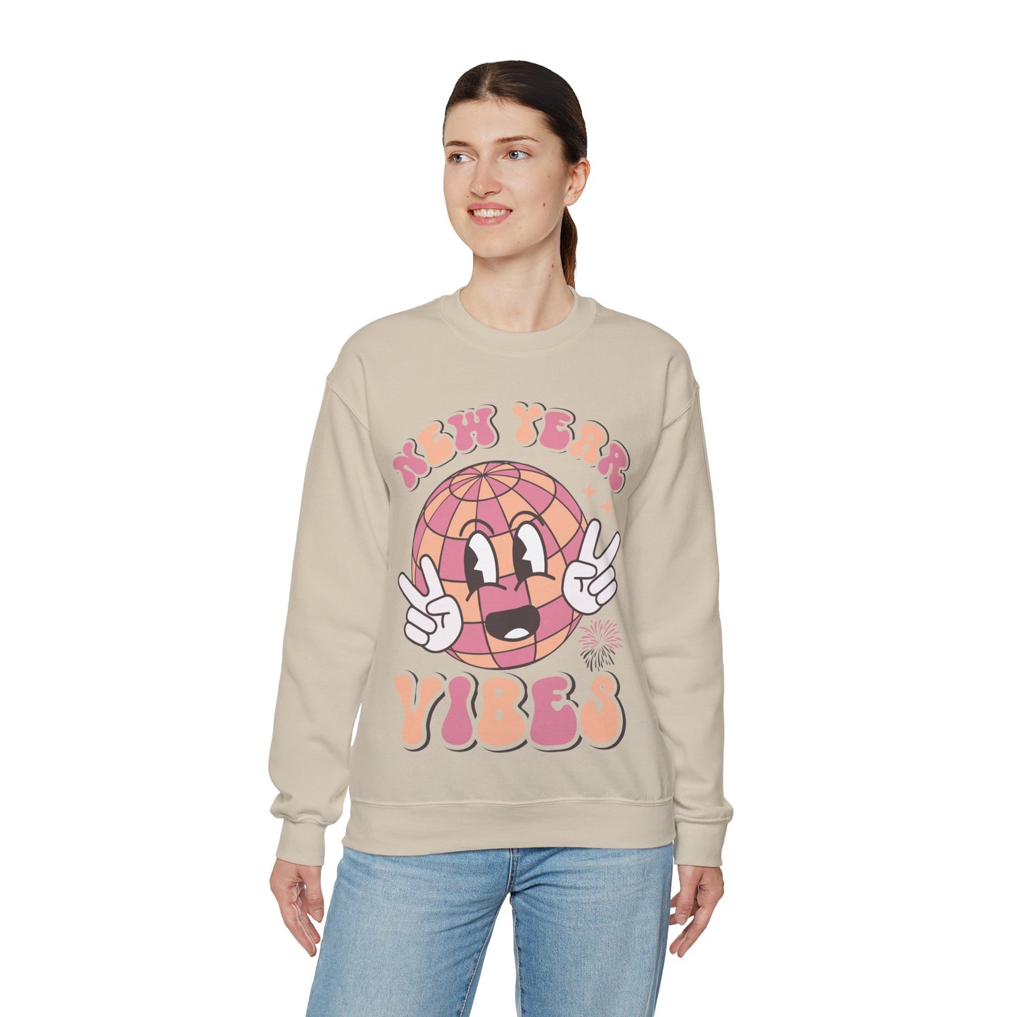 Happy New Year Sweatshirt, Retro New Year Shirt, 2025 Sweatshirt, New Year's Eve Shirt, Holiday Apparel, Trendy New Year 2025 Crewneck, New Year Vibes