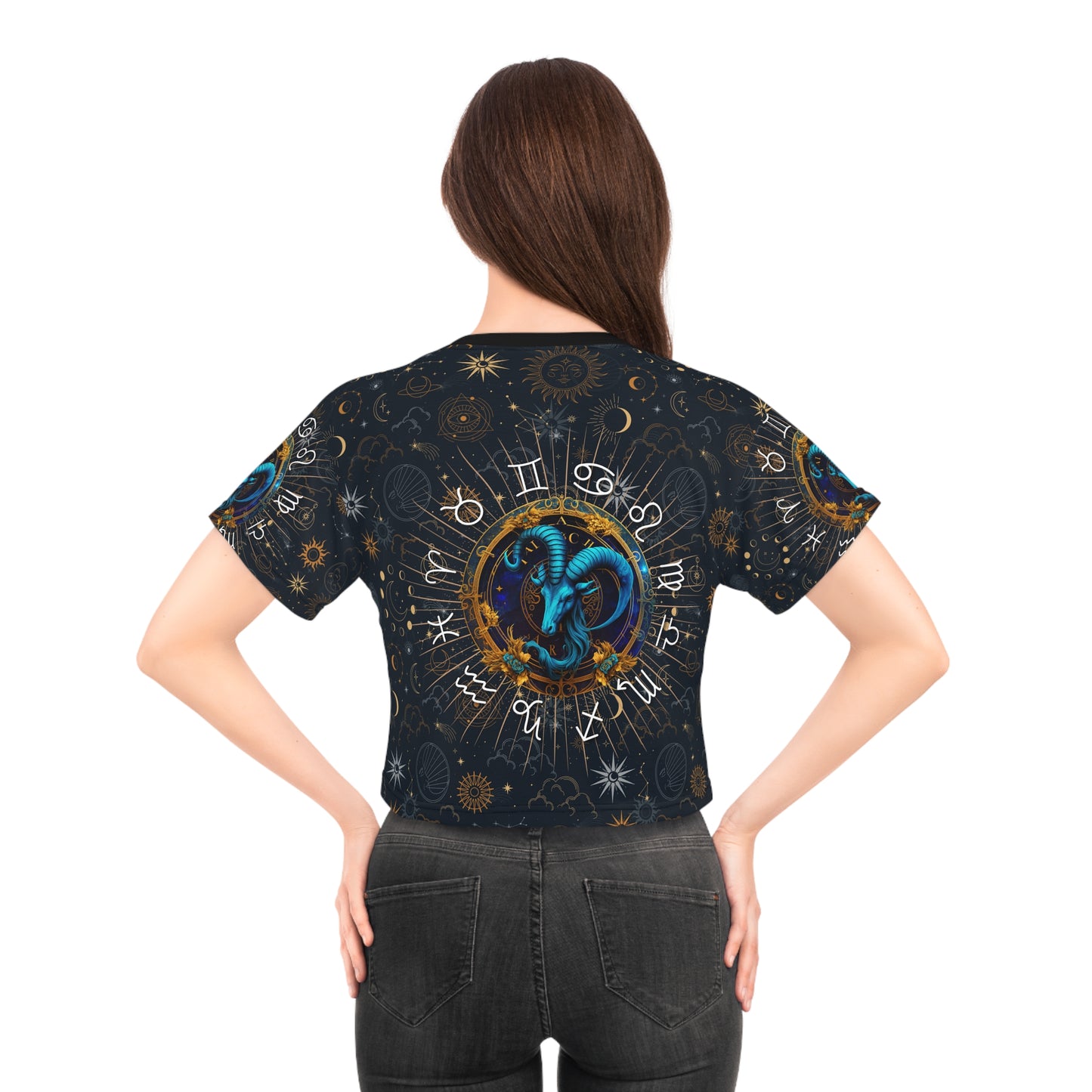 Capricorn women's crop top, Capricorn activewear, Capricorn Zodiac, Capricorn , Capricorn Gift, Capricorn zodiac tee, Crop Tee, zodiac crop