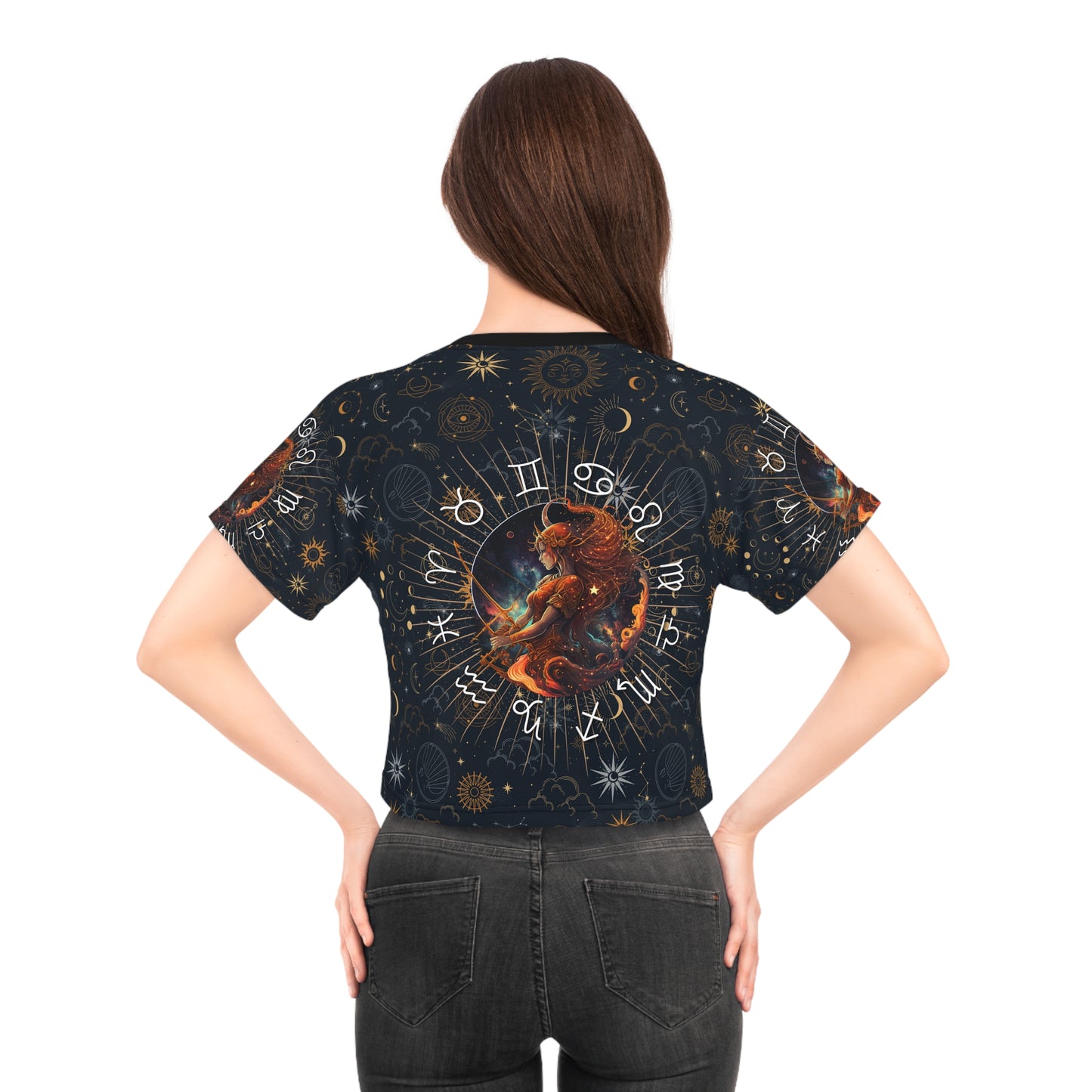 Sagittarius womens crop top, Sagittarius activewear, Sagittarius Zodiac Sign, Sagittarius Gift, Sagittarius zodiac tee, Crop Tee, zodiac crop