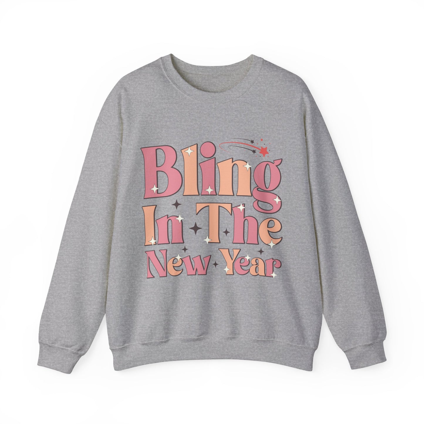 Happy New Year Sweatshirt, Retro New Year Shirt, 2025 Sweatshirt, New Year's Eve Shirt, Holiday Apparel, Trendy New Year 2025 Crewneck, Bling in the New Year