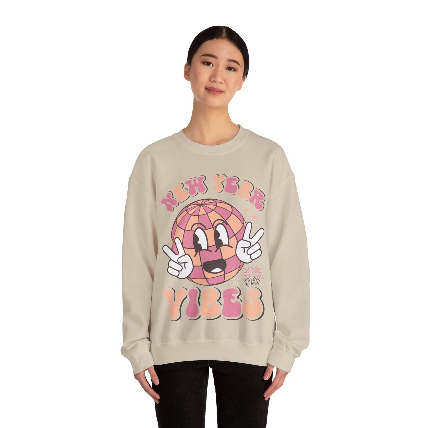 Happy New Year Sweatshirt, Retro New Year Shirt, 2025 Sweatshirt, New Year's Eve Shirt, Holiday Apparel, Trendy New Year 2025 Crewneck, New Year Vibes