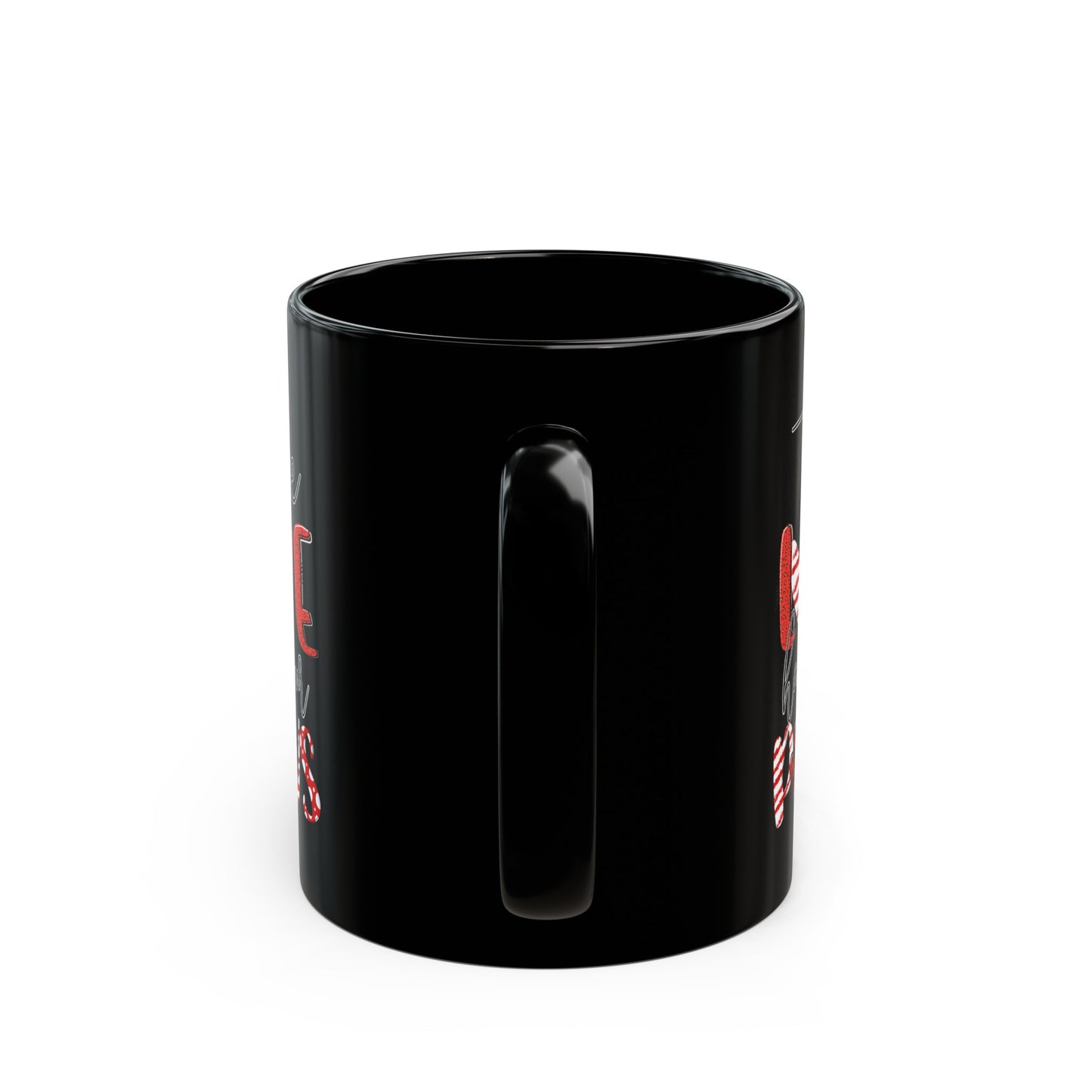 True Love Has Four Paws Valentines 11oz Black Mug