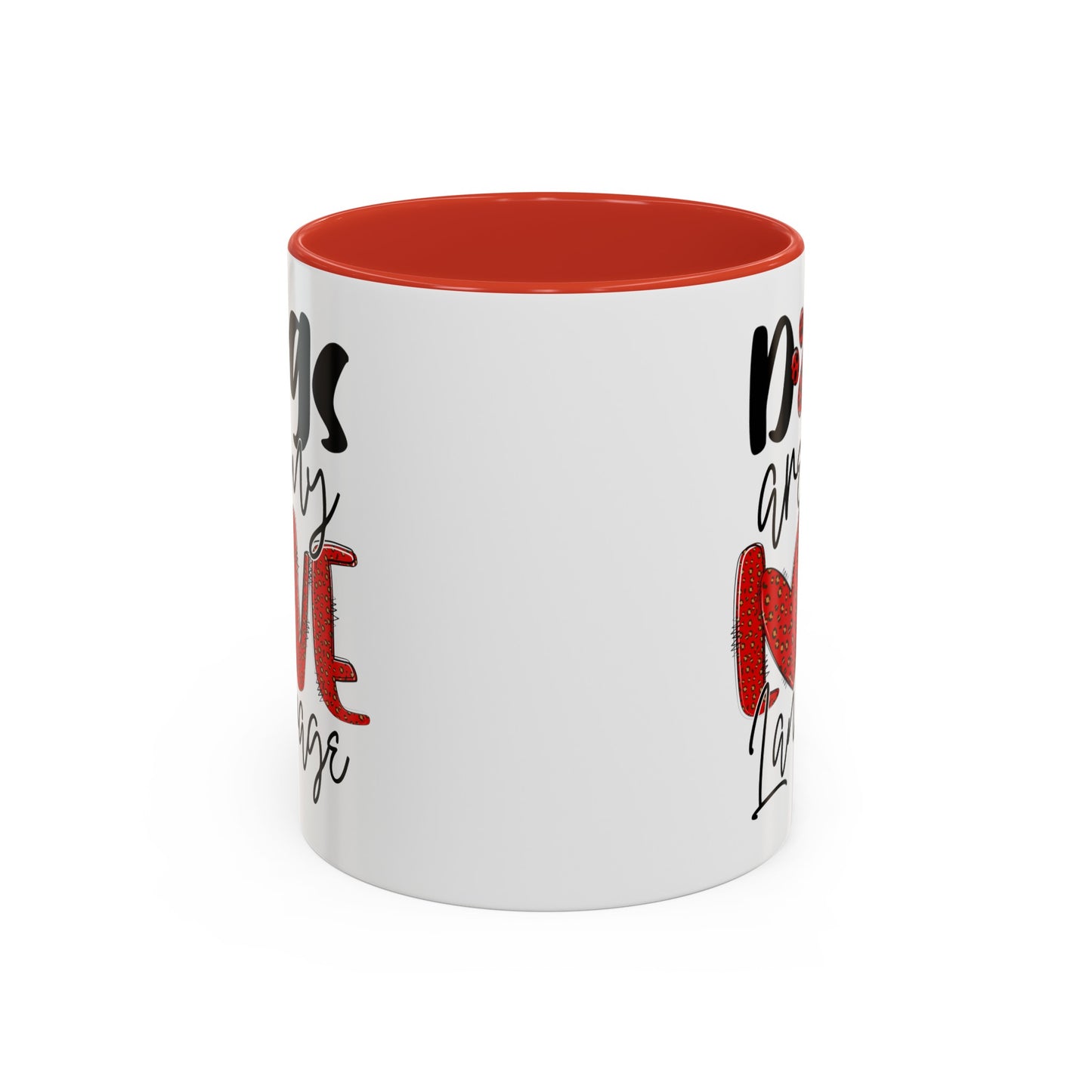 Dogs Are My Love Language Accent Coffee Mug, 11oz
