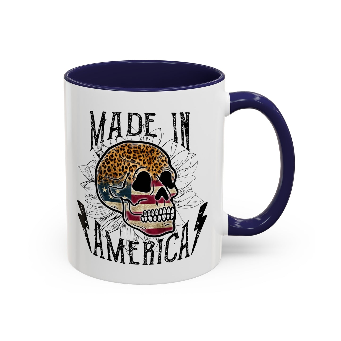 Made In America Skull Accent Coffee Mug, 11oz