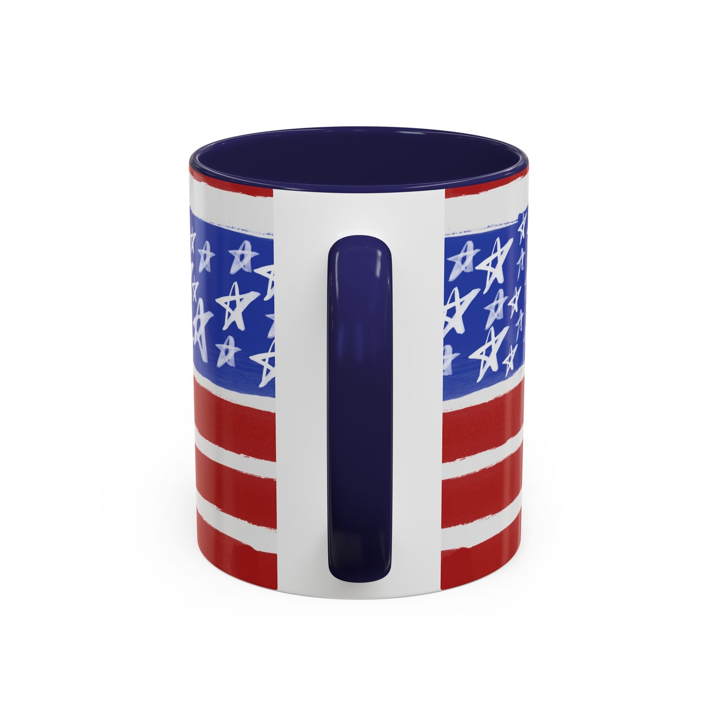 American Flag Themed Accent Coffee Mug, 11oz