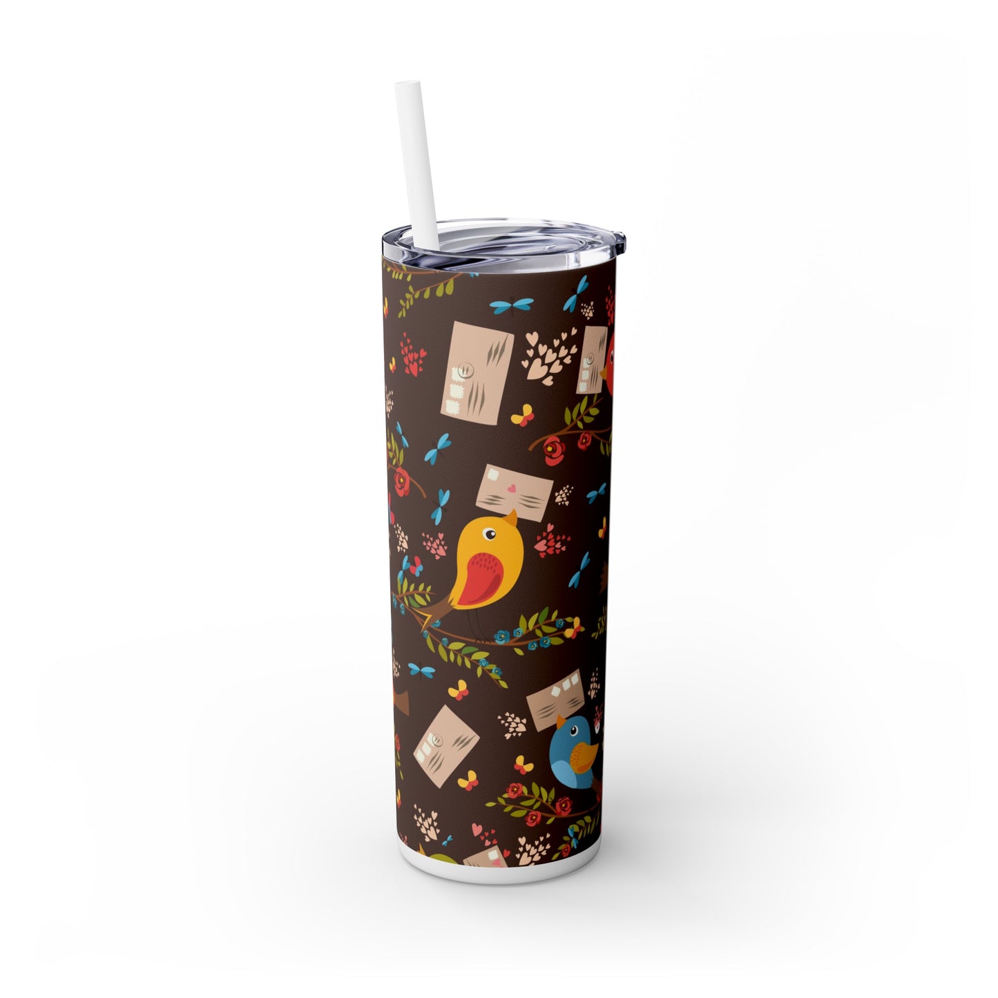 Love Letters Valentine's Skinny Tumbler with Straw, 20oz