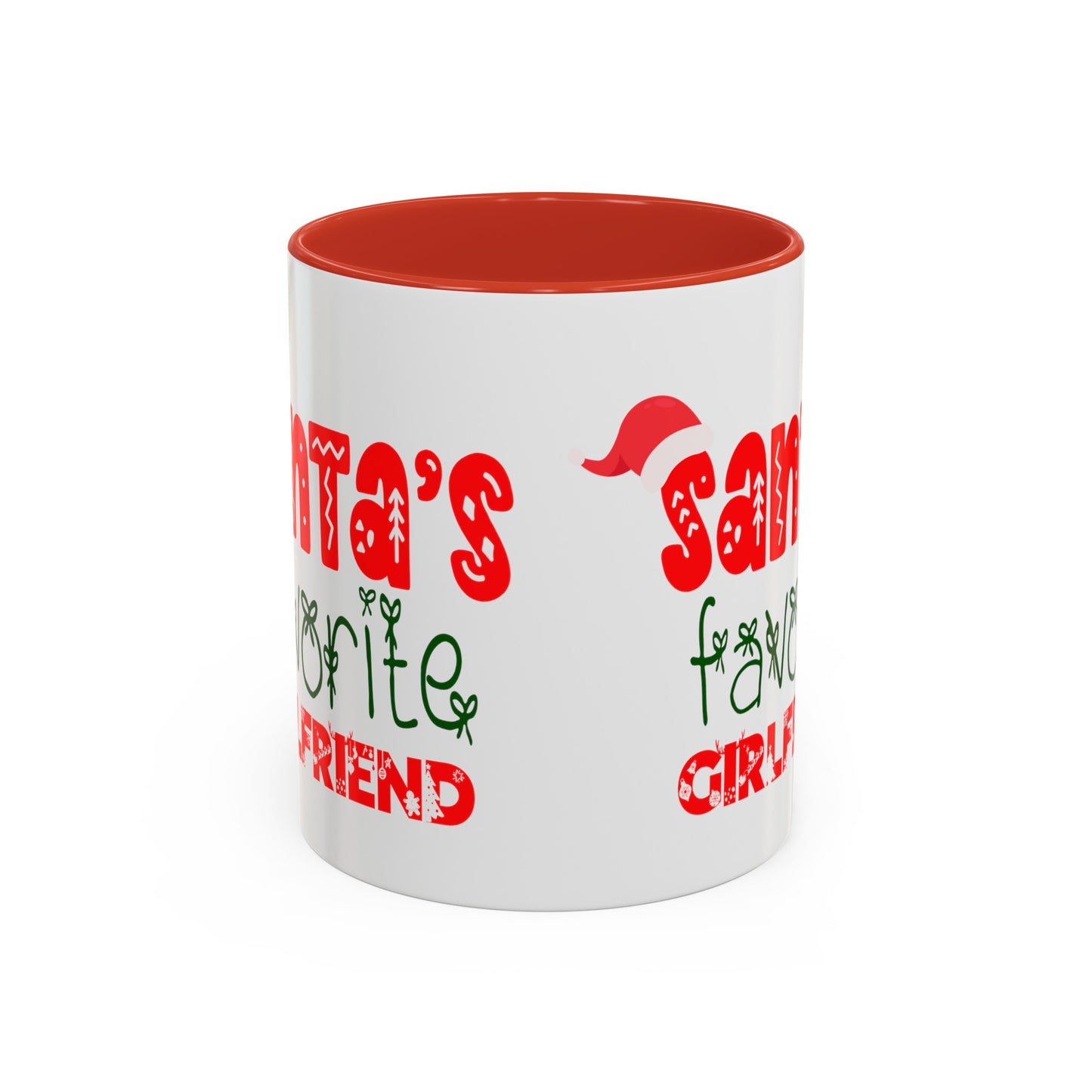 Santa's Favorite Girlfriend Accent Coffee Mug, 11oz