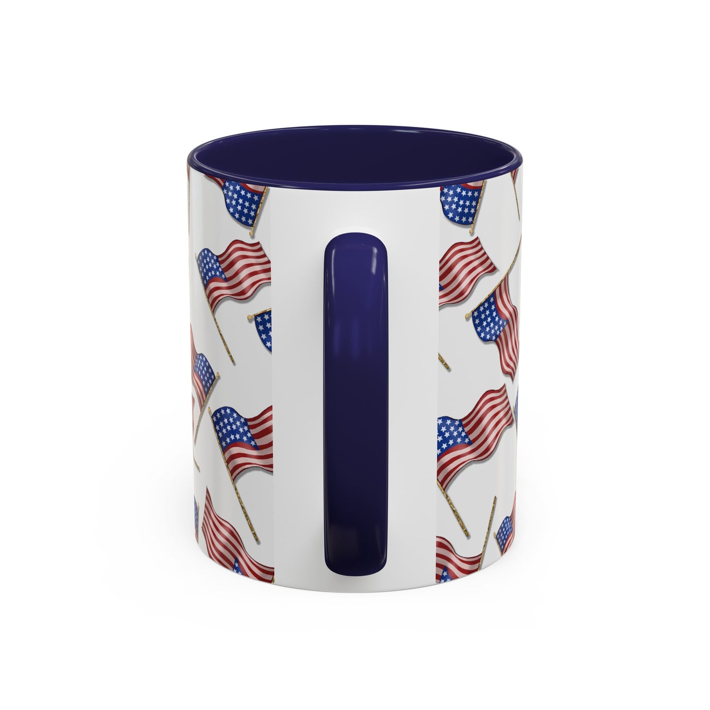 American Flag Themed Accent Coffee Mug, 11oz