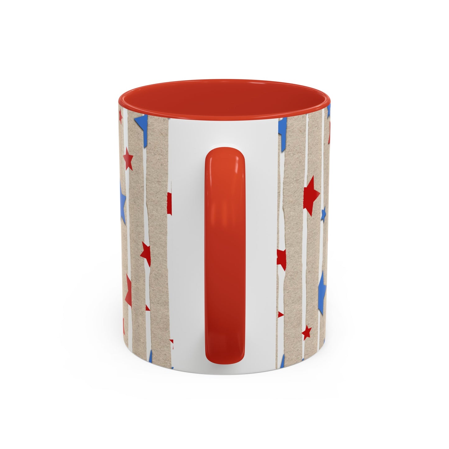 American Flag Stars & Stripes Themed Accent Coffee Mug, 11oz