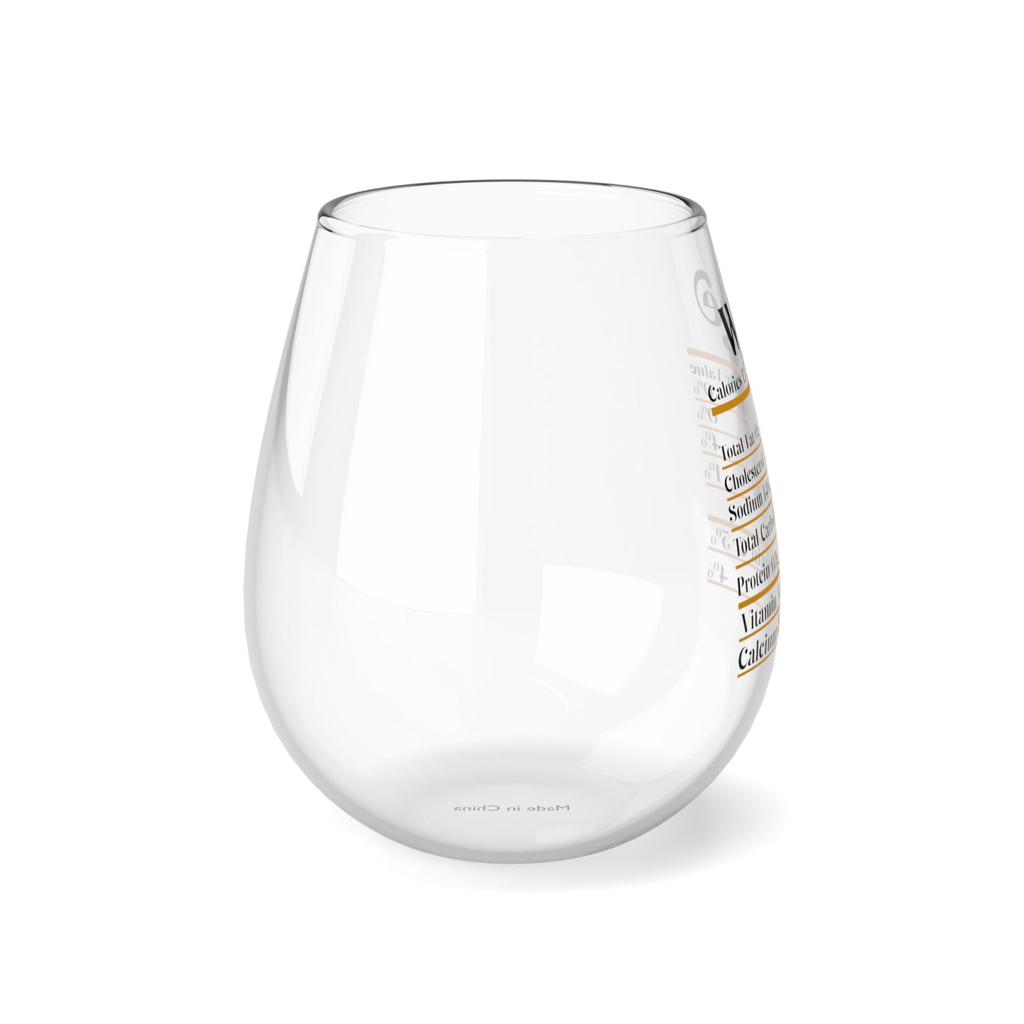 Wine Calories Stemless Wine Glass, 11.75oz