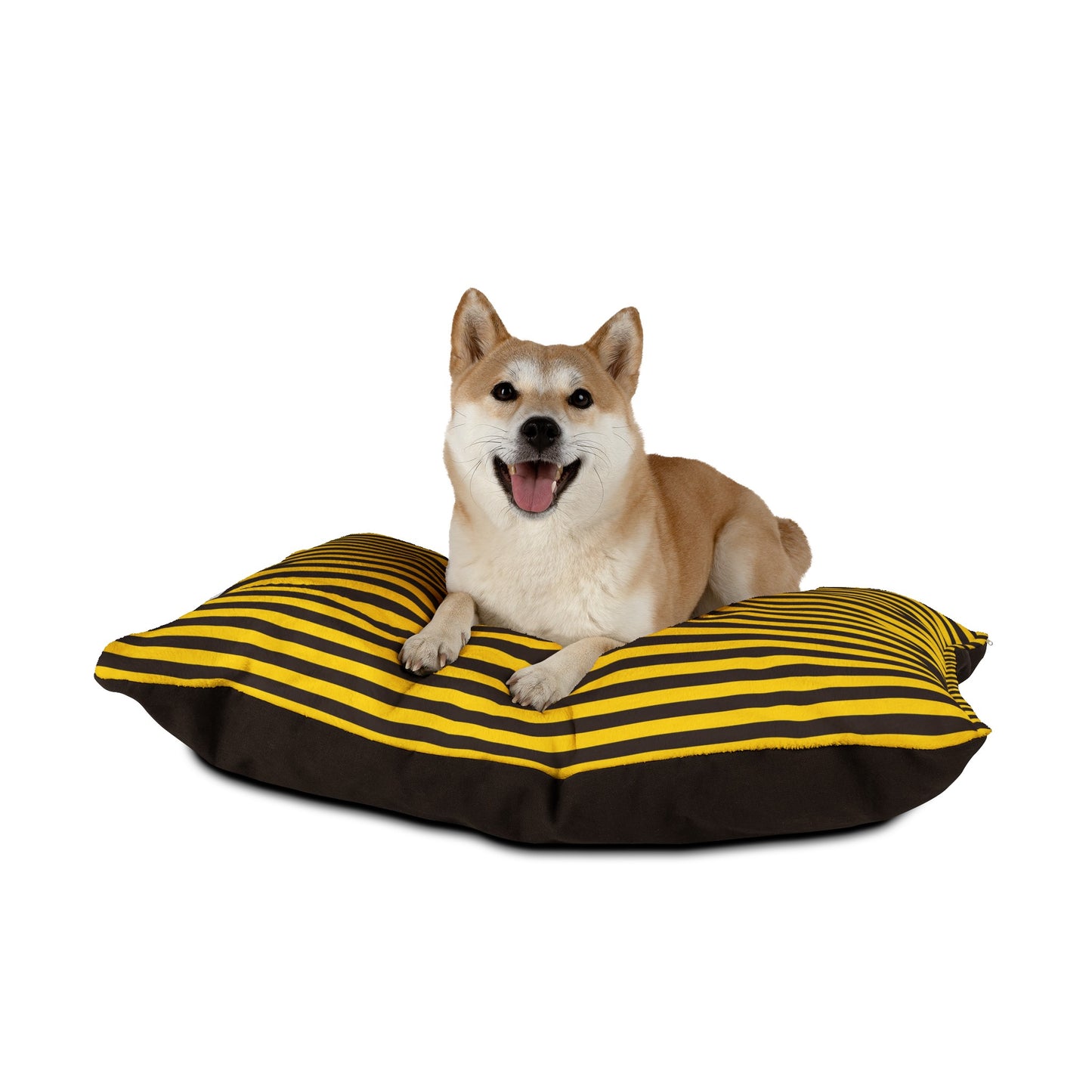 Black & Yellow Stripes Dog Bed