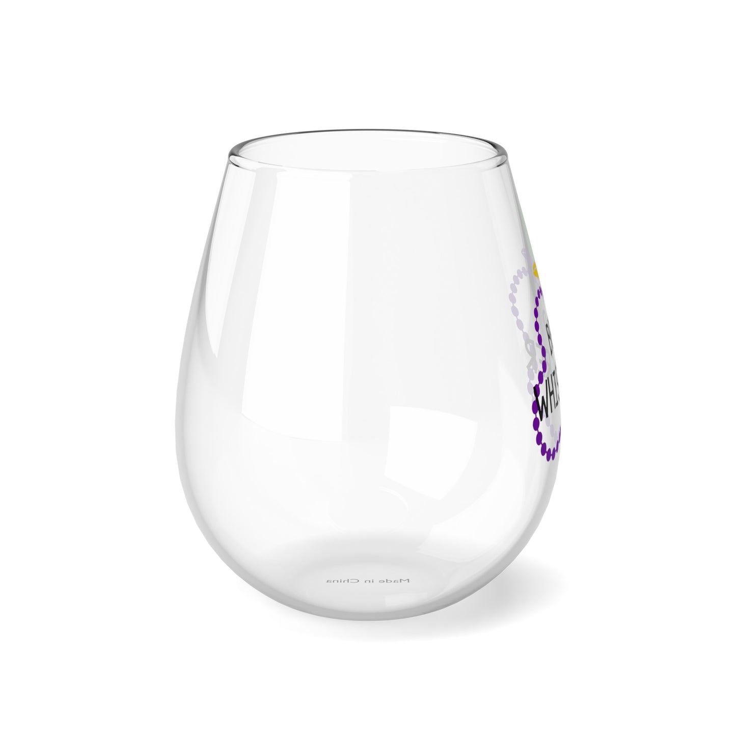 Bead Whisperer Stemless Wine Glass, 11.75oz