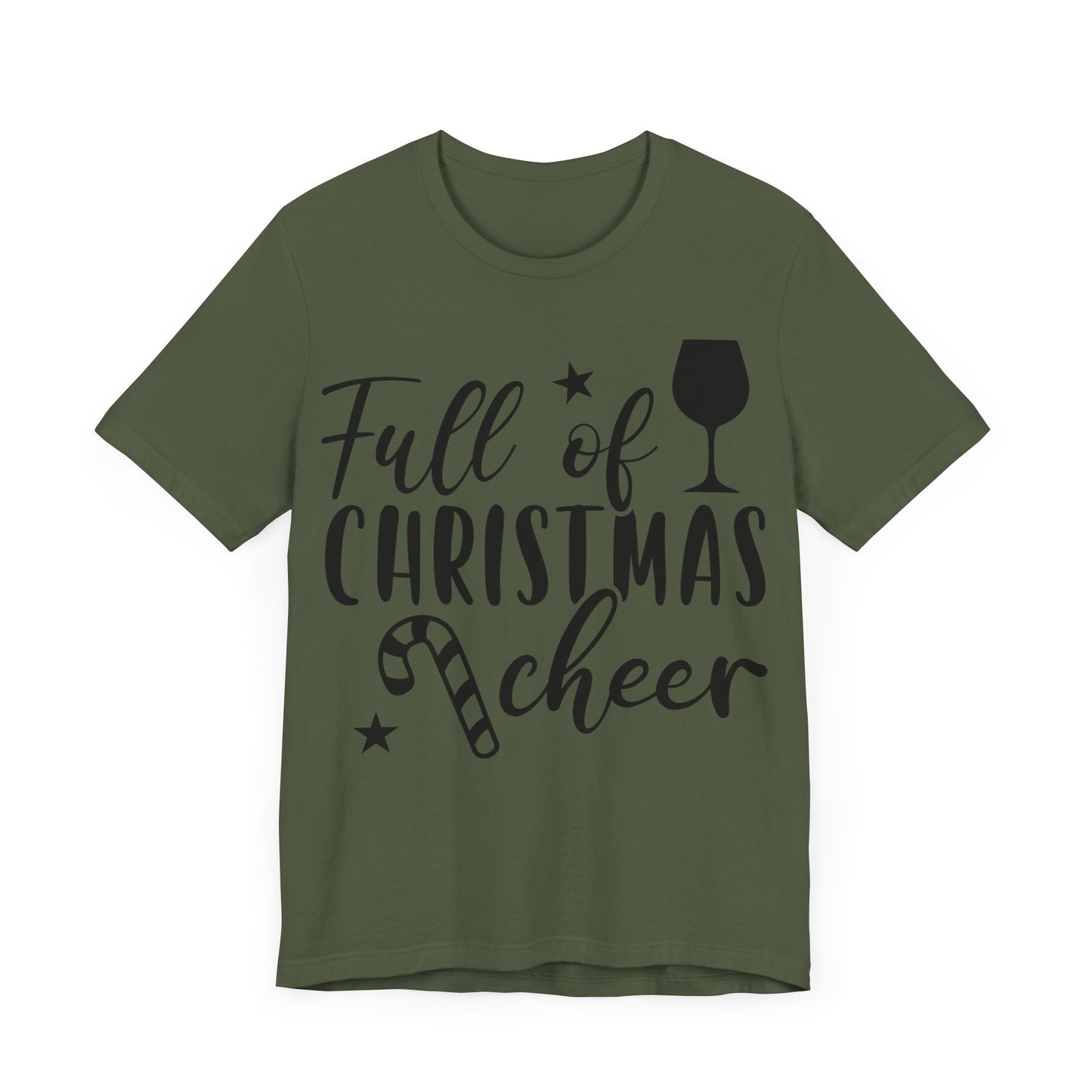 Full of Christmas Cheer & Wine Unisex Jersey Short Sleeve Tee