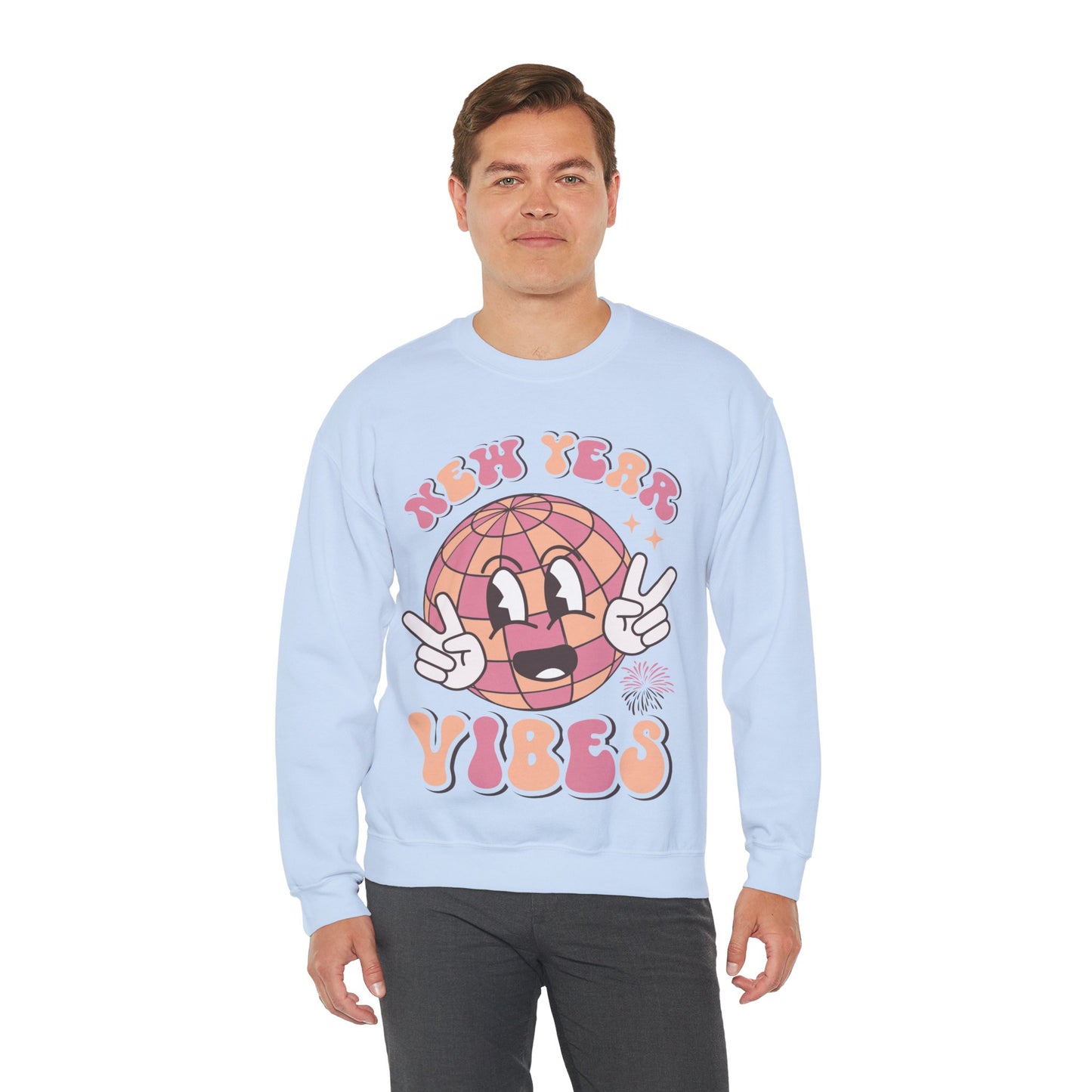 Happy New Year Sweatshirt, Retro New Year Shirt, 2025 Sweatshirt, New Year's Eve Shirt, Holiday Apparel, Trendy New Year 2025 Crewneck, New Year Vibes