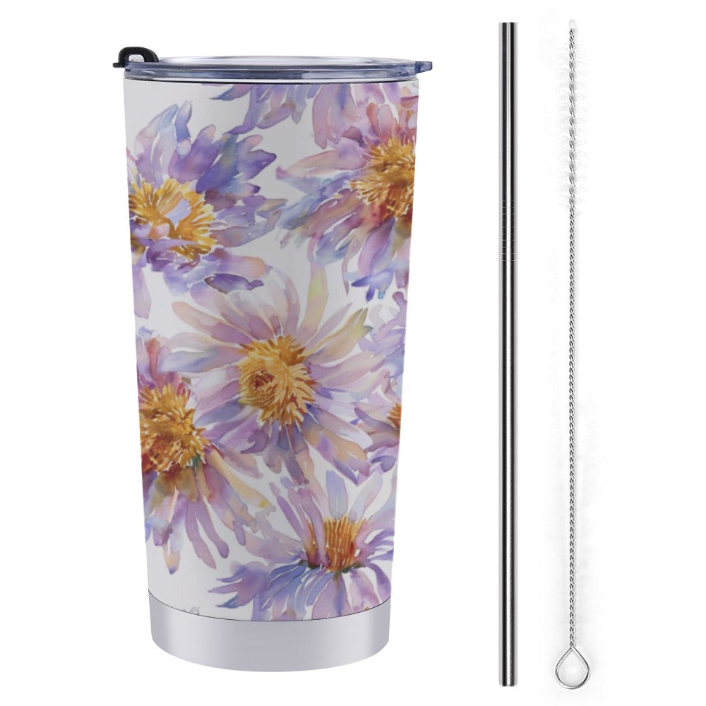 Aster Travel Mug, Aster Birth Month Travel Mug, Birth Month travel Mug, September Birth Month, Travel Coffee Mug 20 Oz