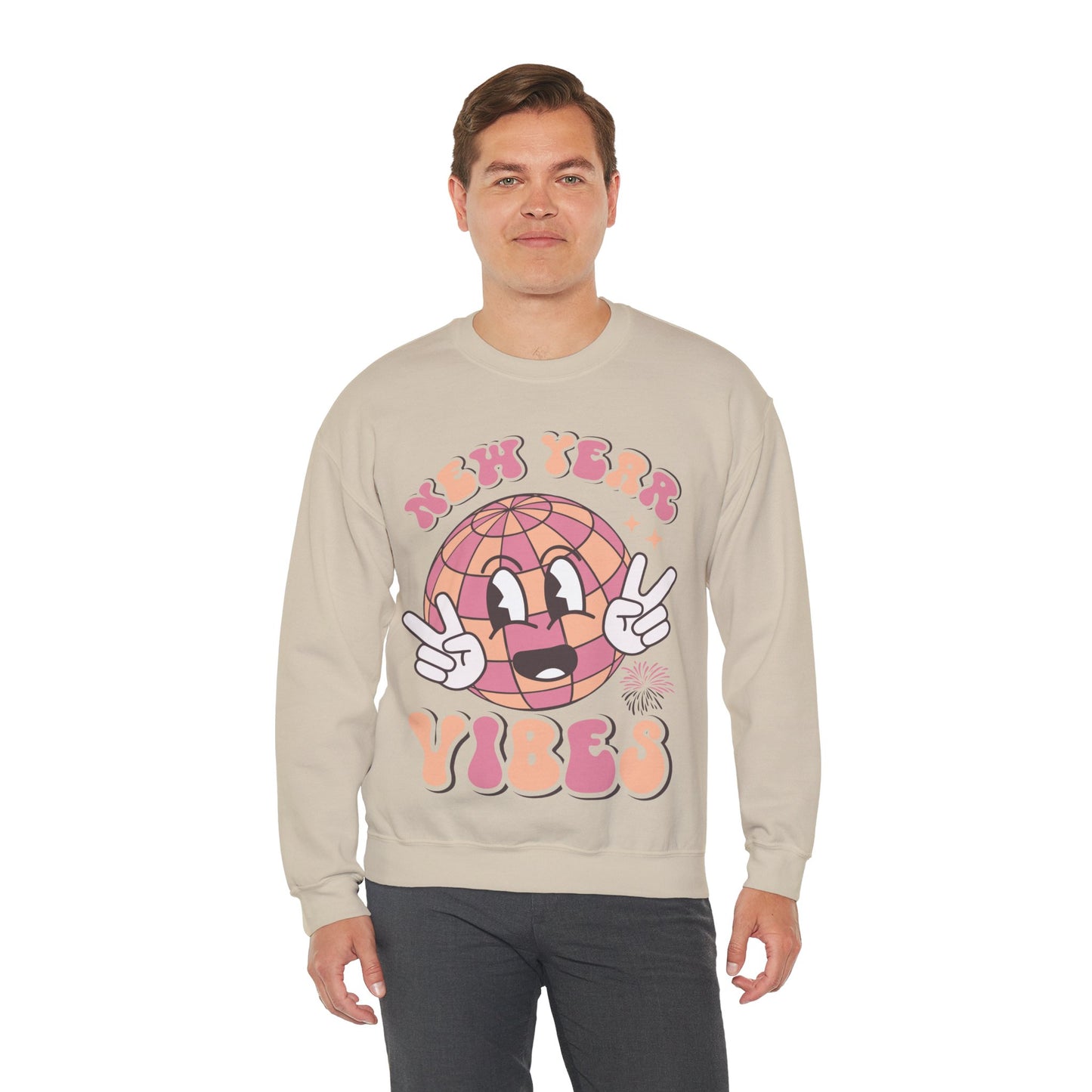 Happy New Year Sweatshirt, Retro New Year Shirt, 2025 Sweatshirt, New Year's Eve Shirt, Holiday Apparel, Trendy New Year 2025 Crewneck, New Year Vibes