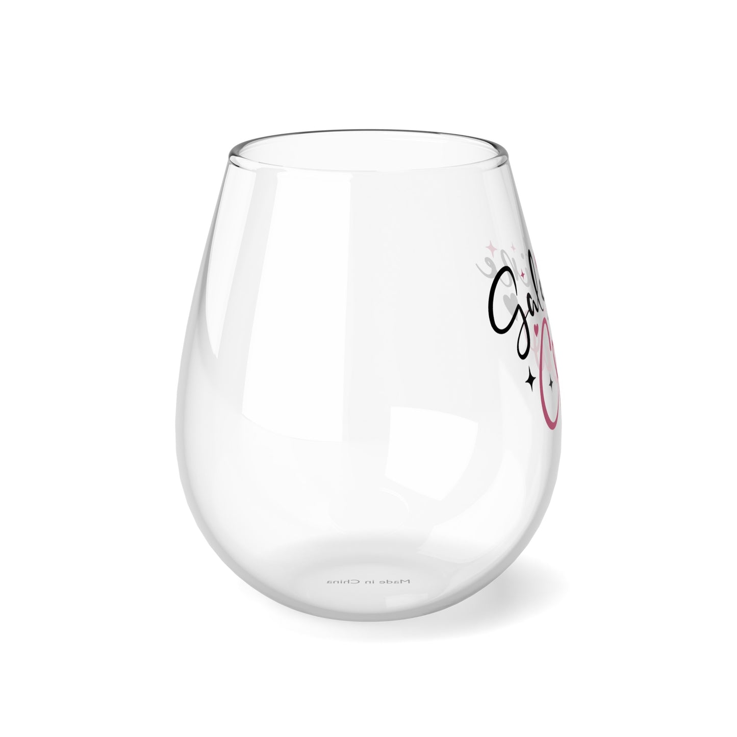 Galentine Crew Stemless Wine Glass, 11.75oz