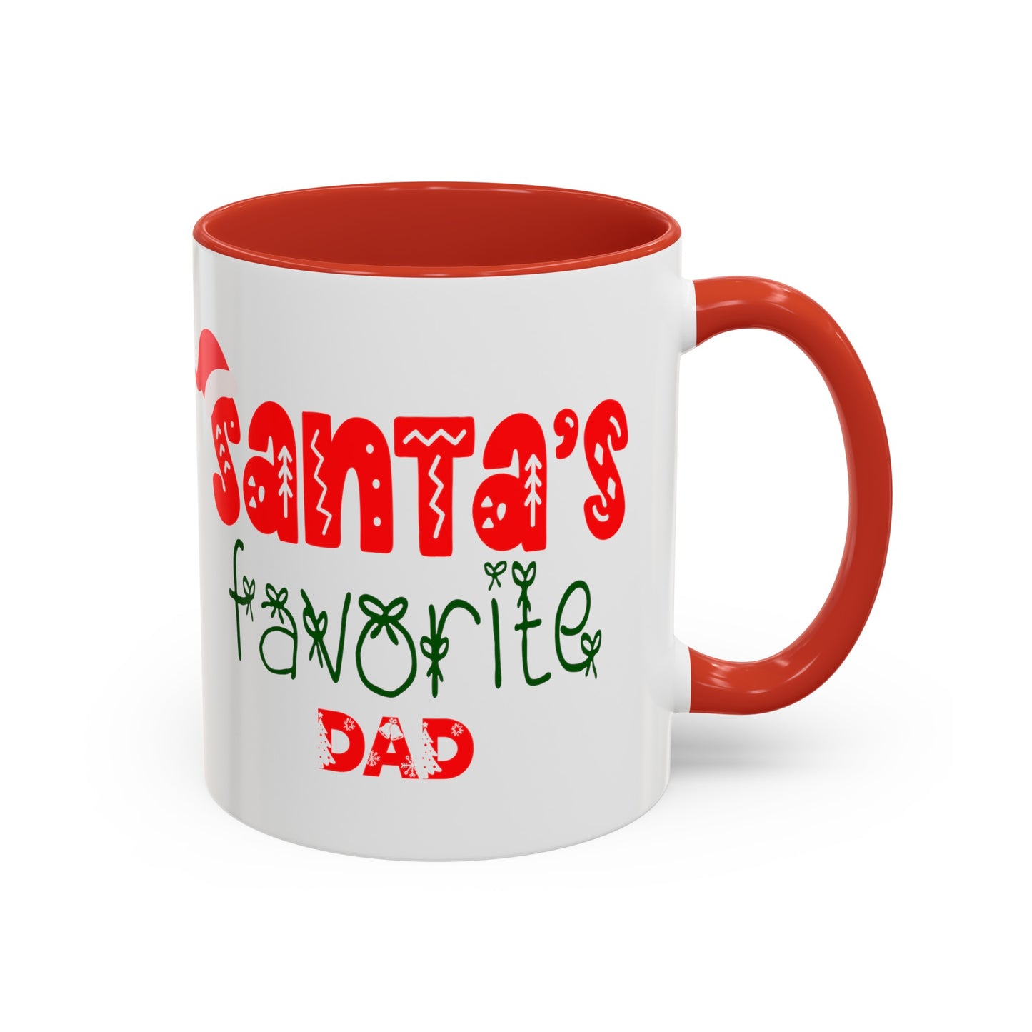Santa's Favorite Dad Accent Coffee Mug, 11oz