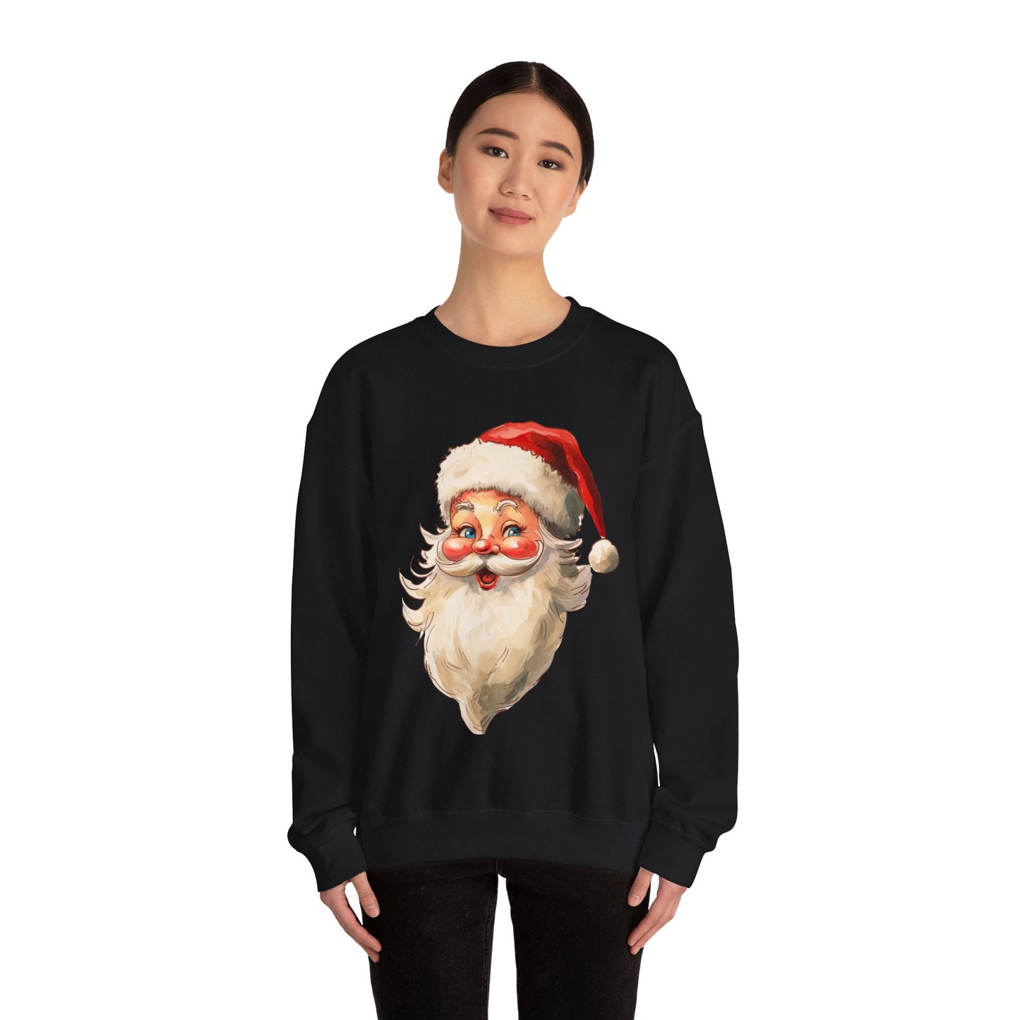 Retro Santa Sweatshirt, Vintage Santa Sweatshirt, Retro Christmas Santa, Holiday Clothing Unisex, Unisex Christmas Sweatshirt