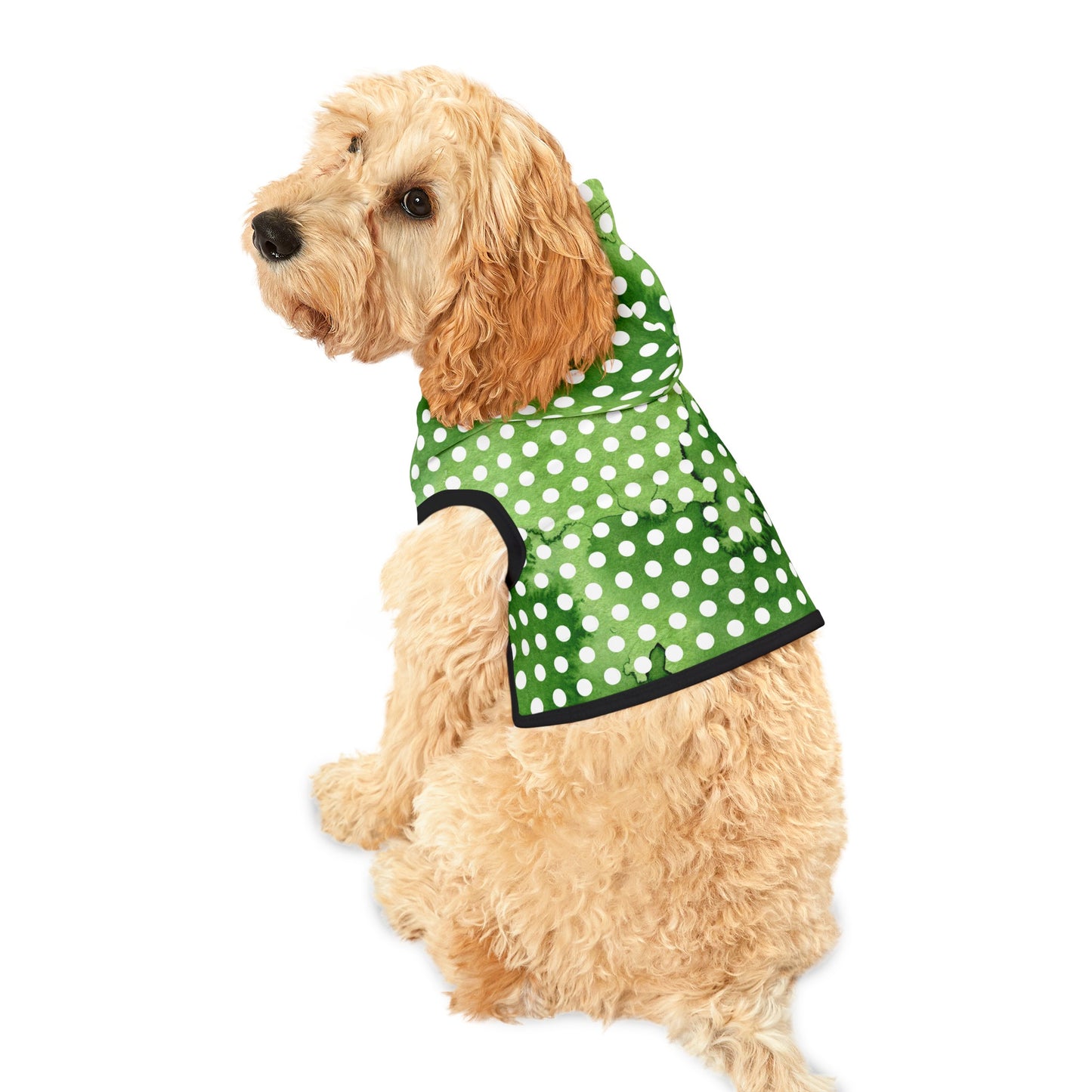 St Patrick's Day Polka Dots Dog Hoodie