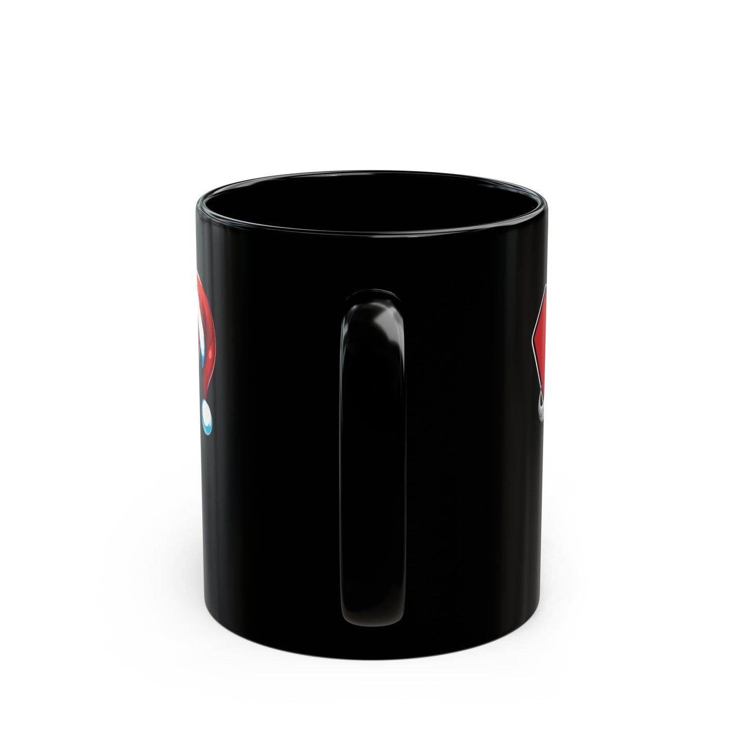 Y Santa Initial 11oz Black Mug