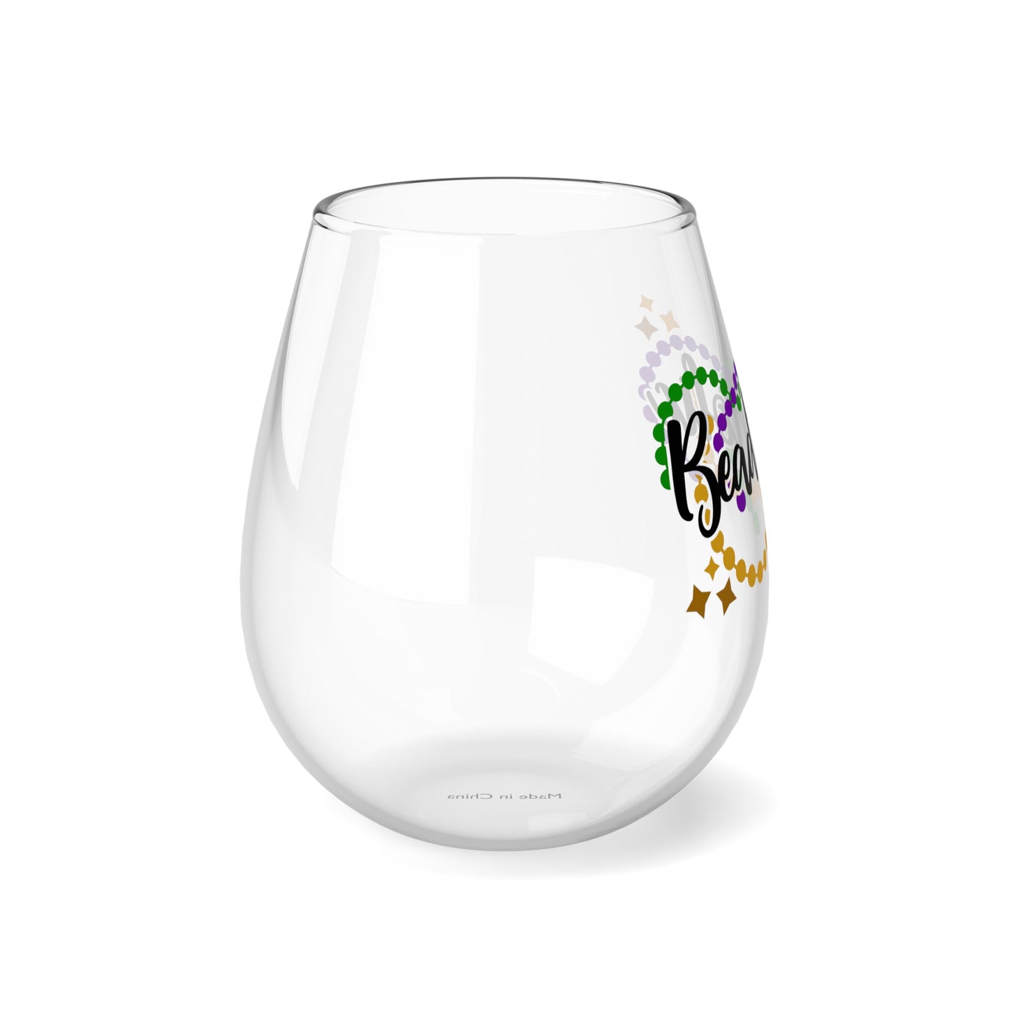 Beadoholic Stemless Wine Glass, 11.75oz