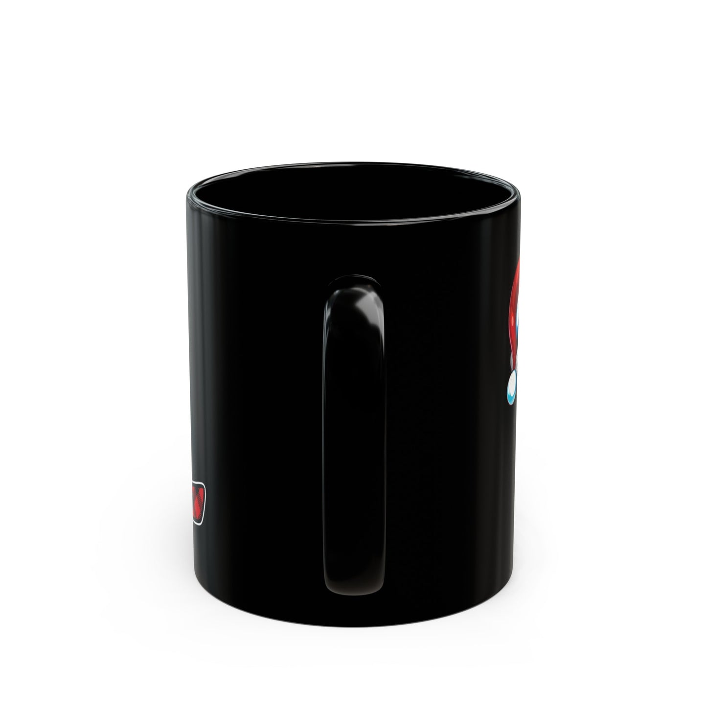 L Santa Initial 11oz Black Mug