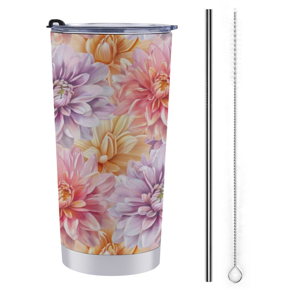Chrysanthemum Travel Mug, Chrysanthemum Birth Month Travel Mug, Birth Month travel Mug, November Birth Month, Travel Coffee Mug 20 Oz