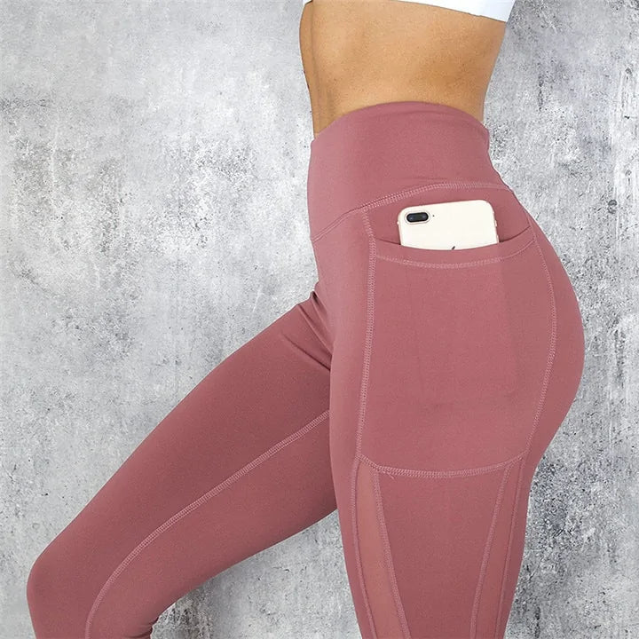 High Waist Pocket Leggings Yoga Gym Workout Fitness Leggings
