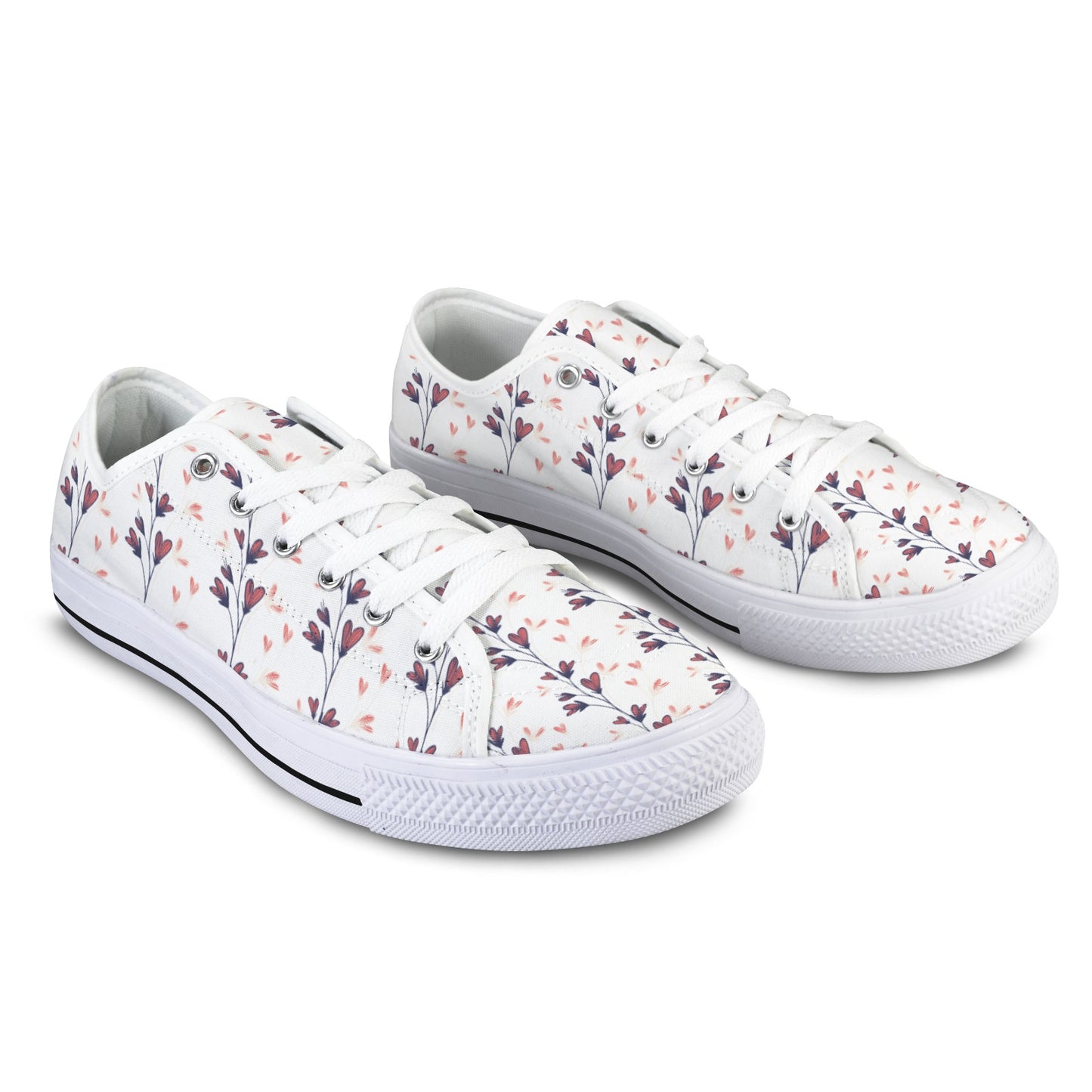 Floral Line Art Sneakers