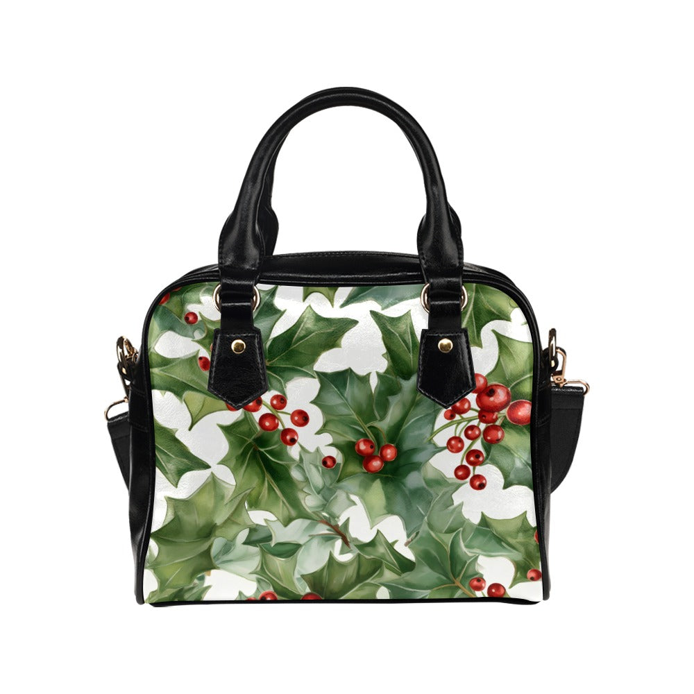 Holly Print Bag, Holly Birth Month Handbag, Birth Month Bag, December Birth Month Bag, Shoulder Handbag