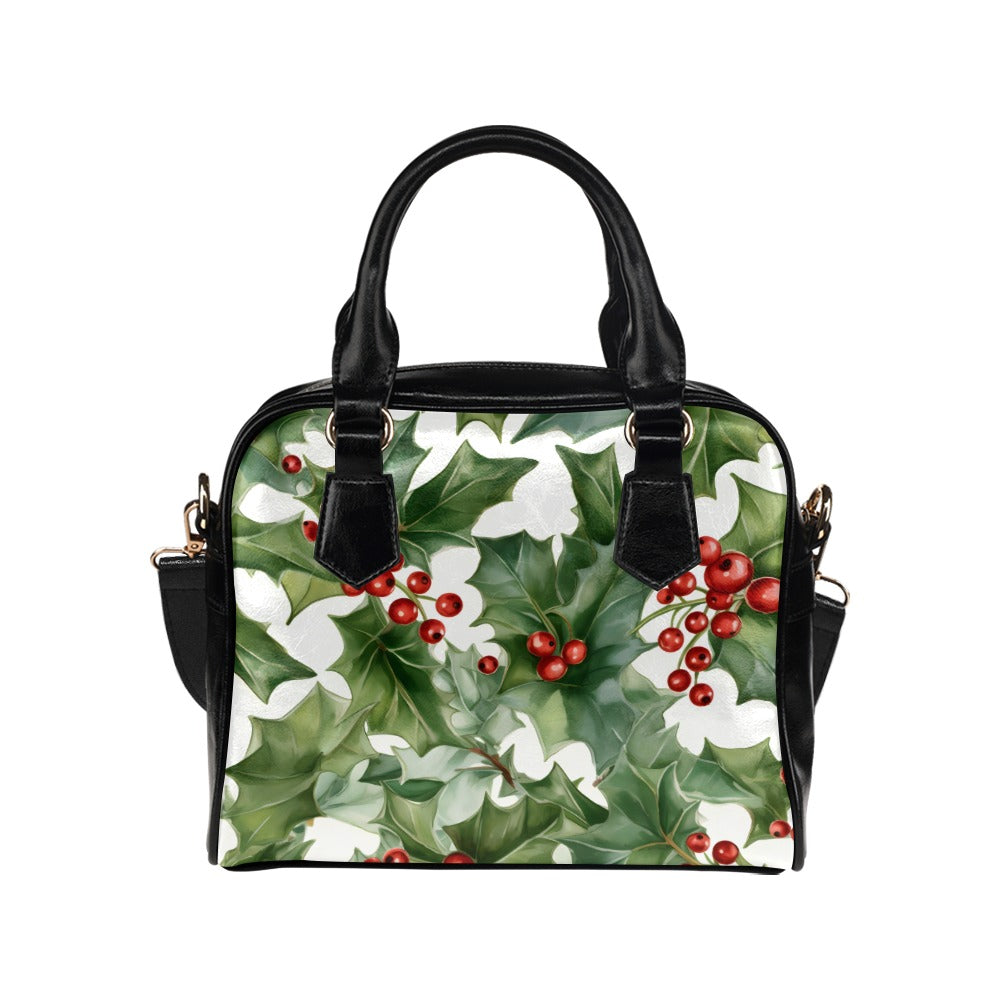 Holly Print Bag, Holly Birth Month Handbag, Birth Month Bag, December Birth Month Bag, Shoulder Handbag