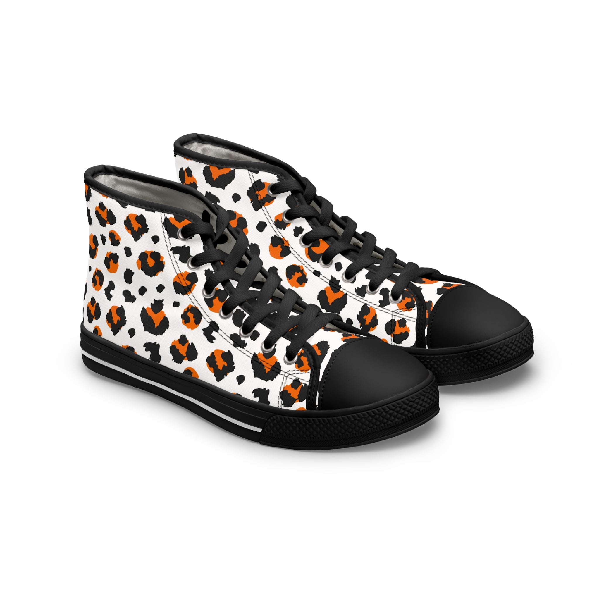 Leopard Print Sneakers, High Top Leopard Sneakers, Leopard Print Shoes, Sneakers, Women's High-Top Sneakers